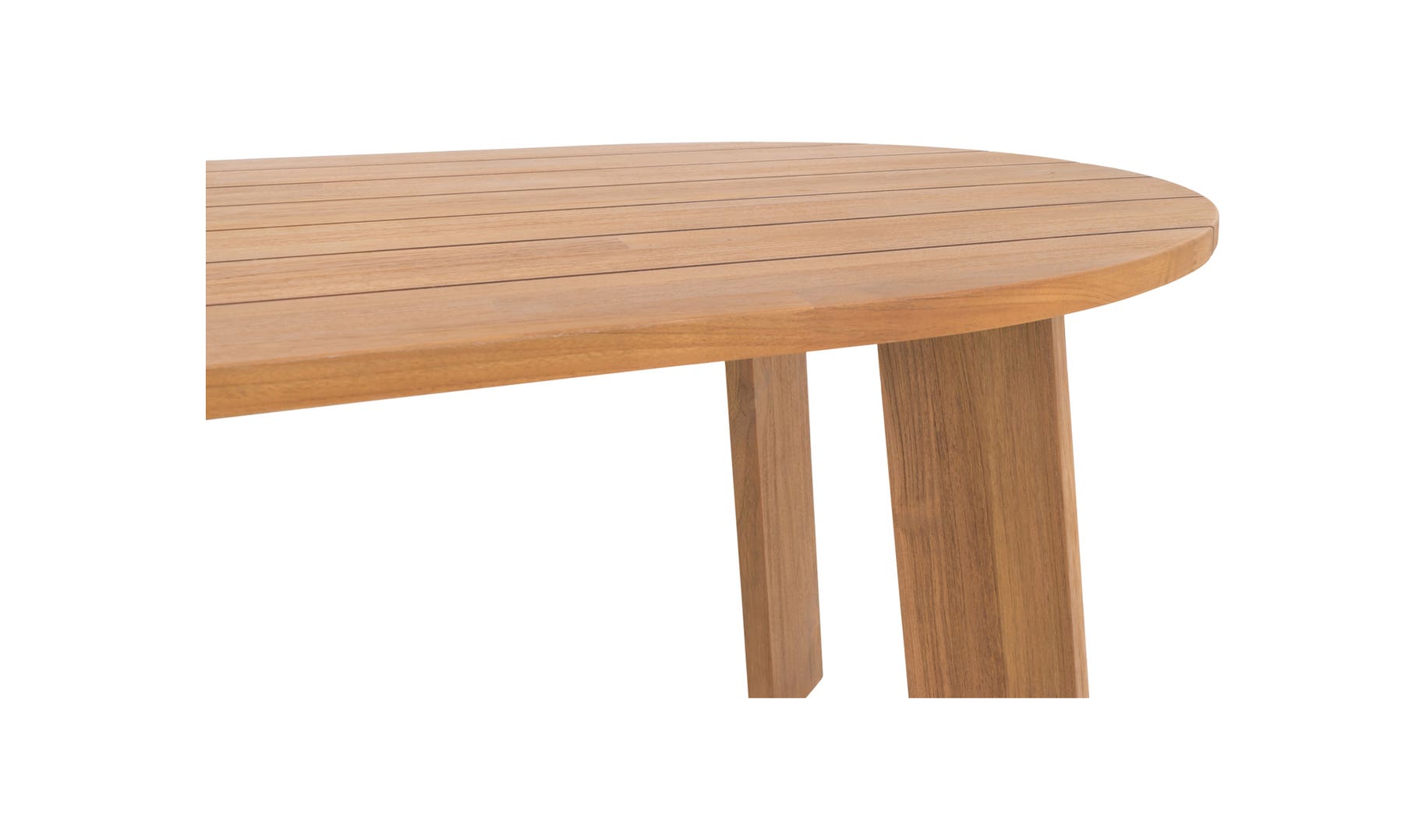 Moe's Delta Contemporary Oval Outdoor Dining Table - Natural