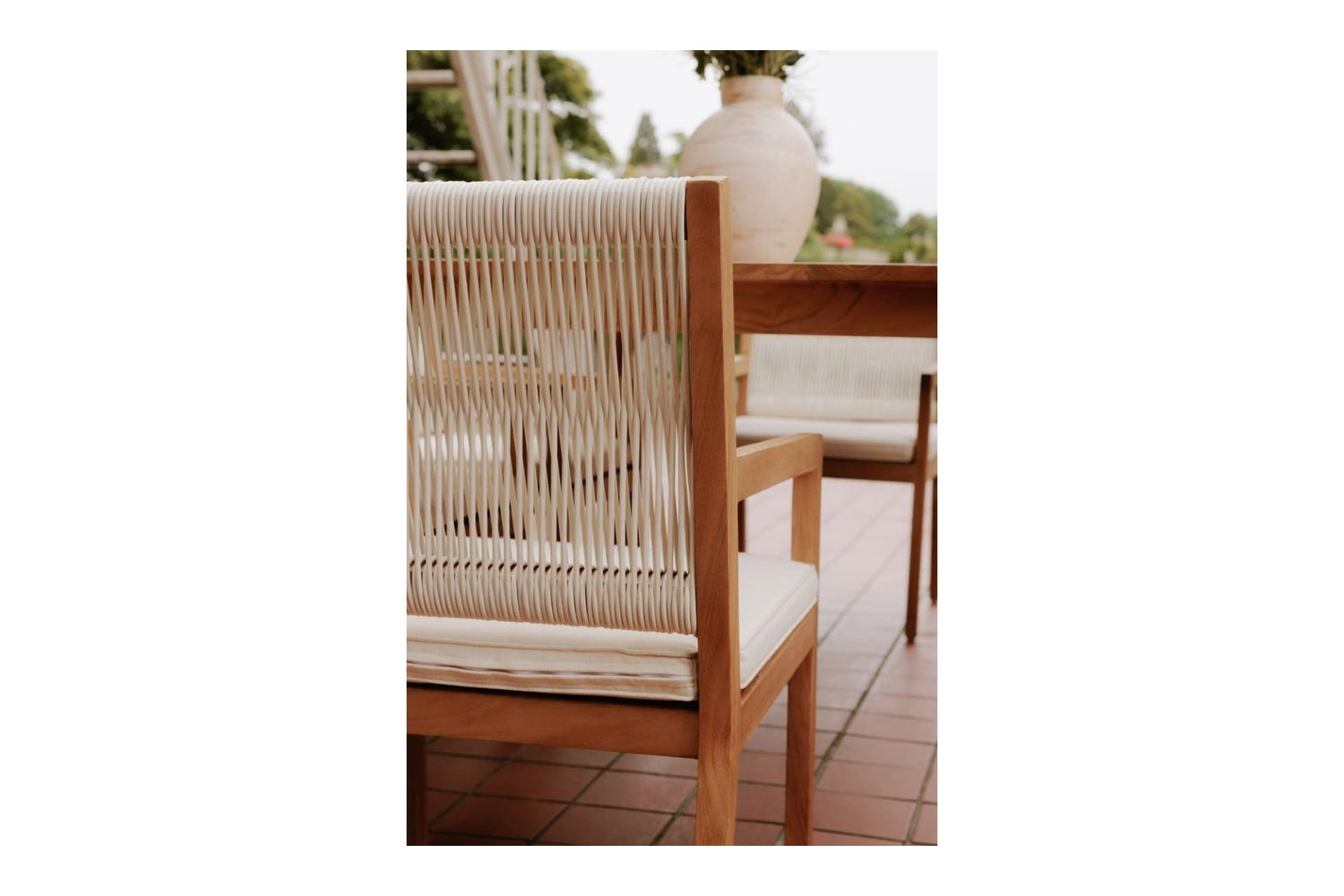 Moe's - Luce Contemporary Outdoor Dining Chair in Natural