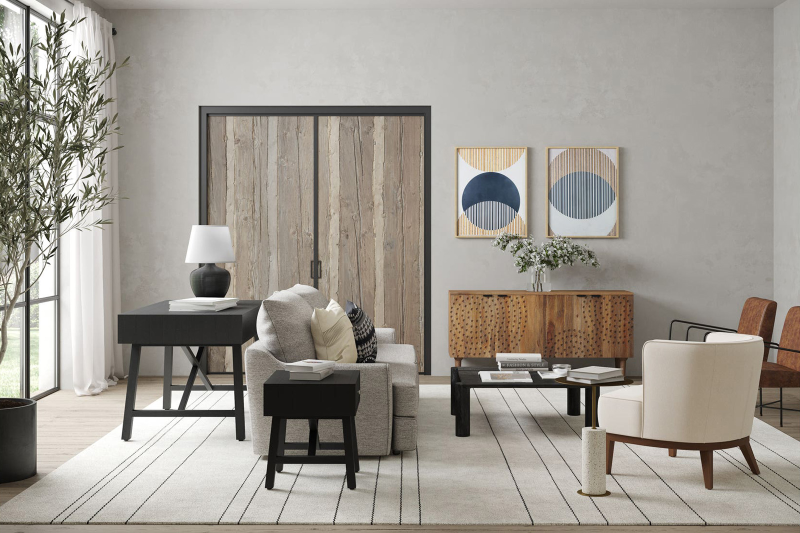 Moe's - Infinity Sideboard in Gray