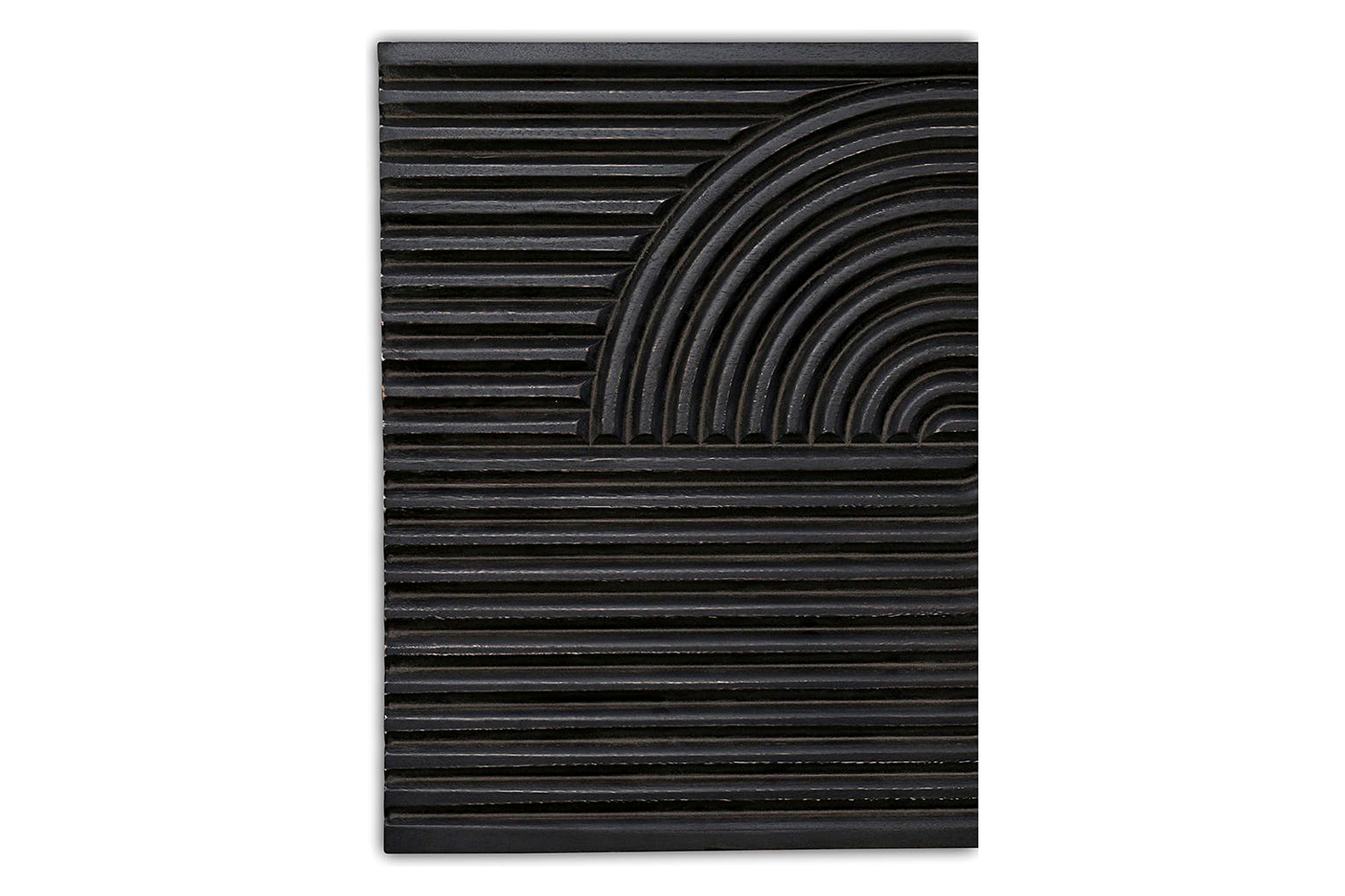 Moe's Knott Carved Wood Wall Art - Washed Black