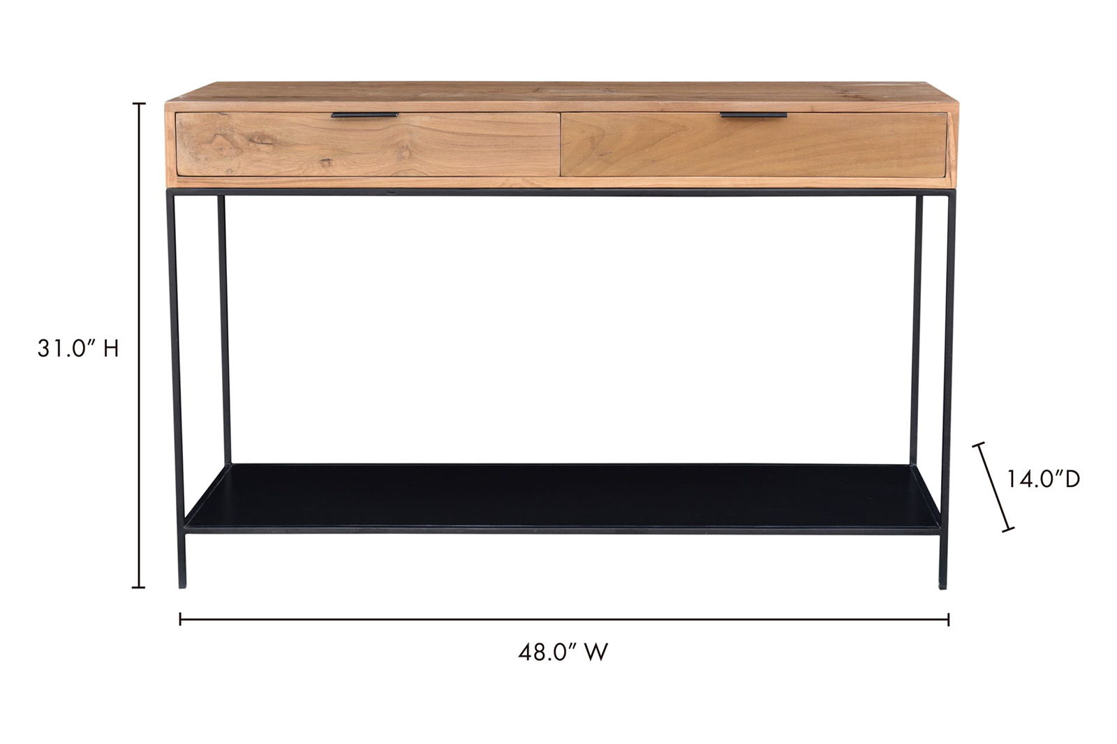 Moe's - Joliet Console Table in Brown