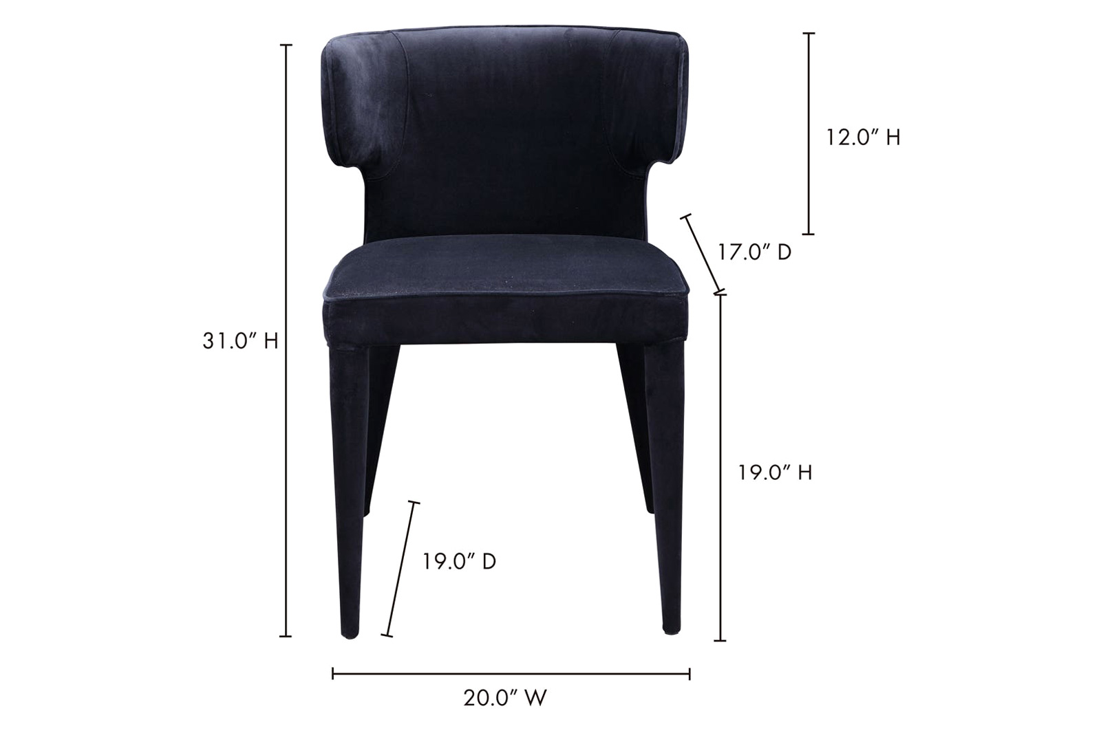 Moe's Jennaya Dining Chair - Black