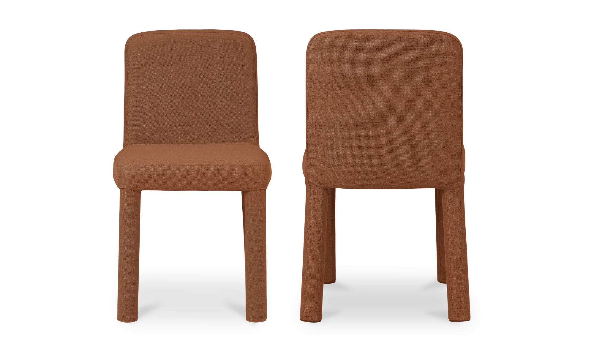 Moe's Place Contemporary Dining Chair Set of 2 - Rust