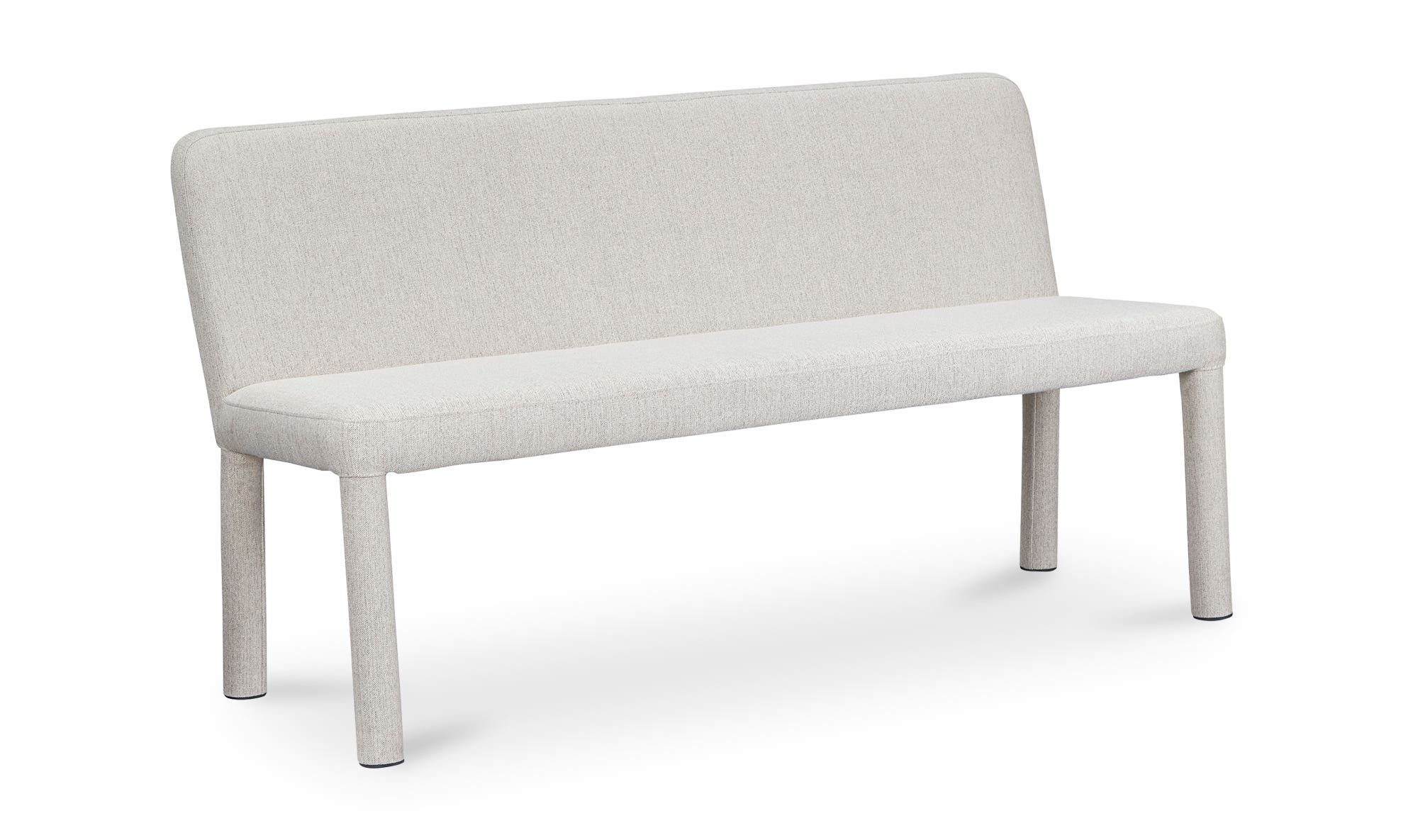 Moe's Place Contemporary Dining Banquette - Light Gray