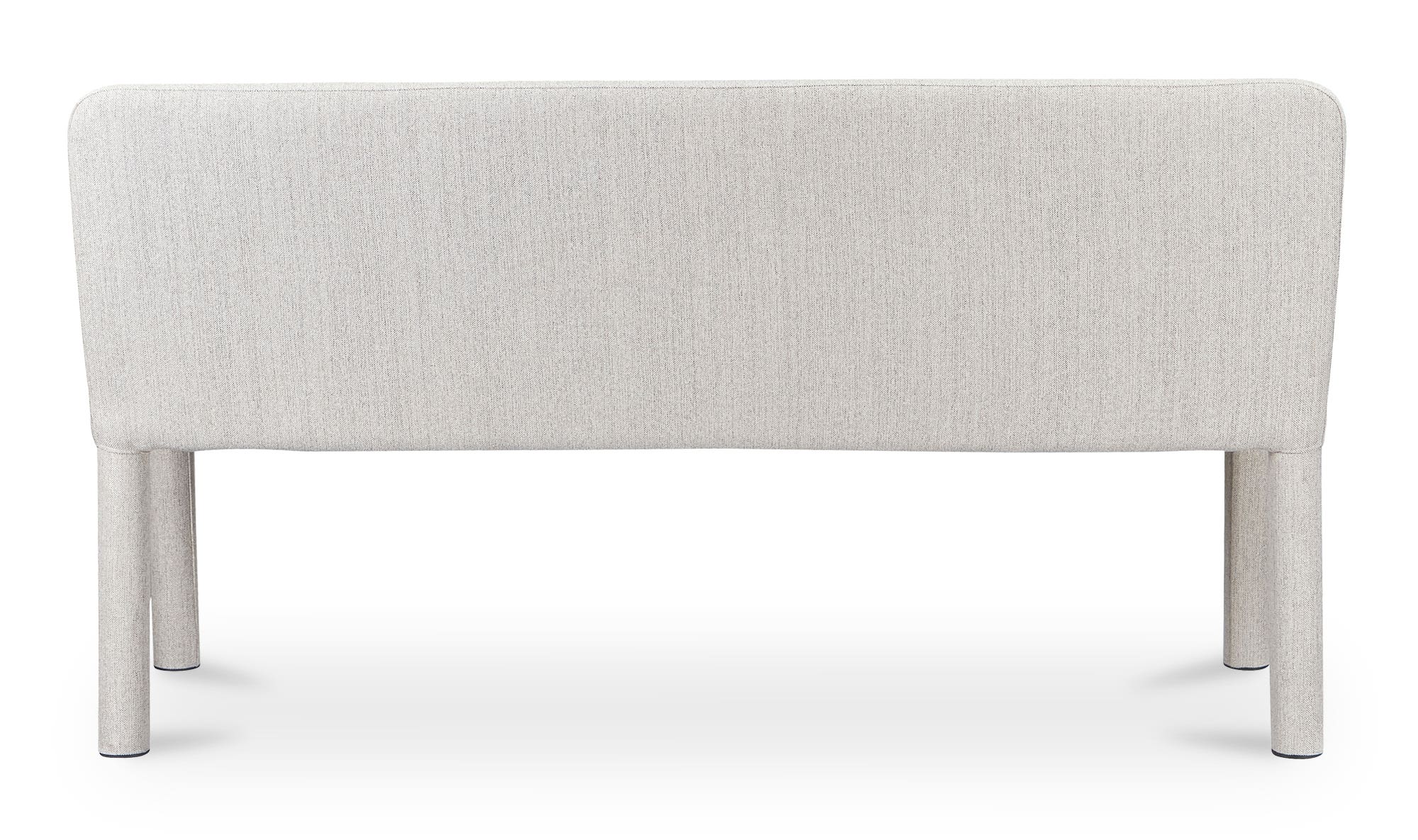 Moe's Place Contemporary Dining Banquette - Light Gray