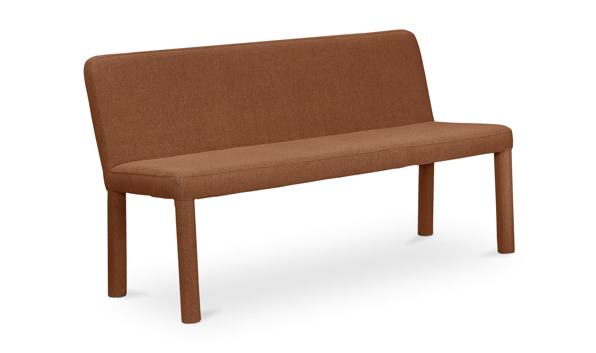 Moe's Place Contemporary Dining Banquette - Rust