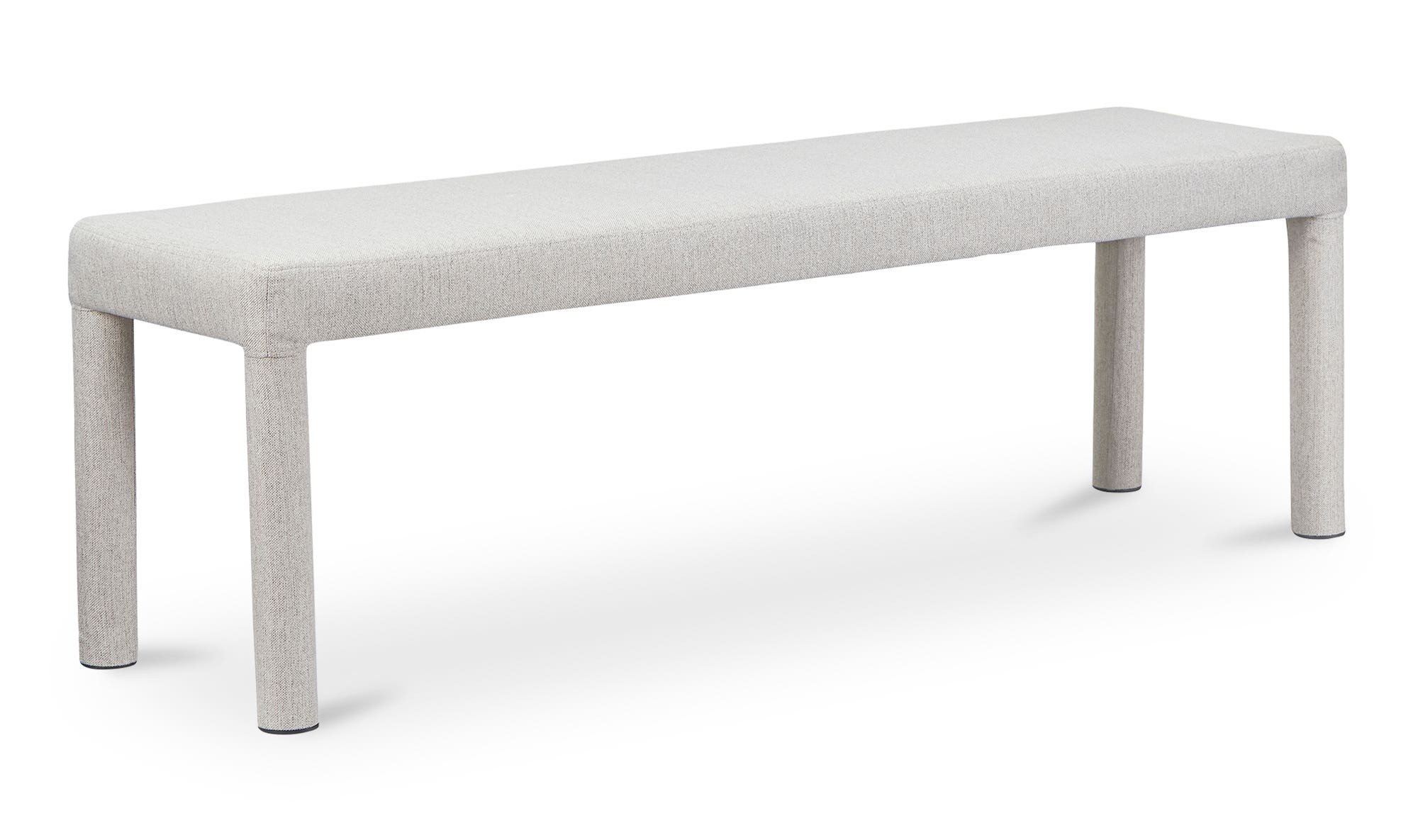 Moe's Place Contemporary Dining Bench - Light Gray