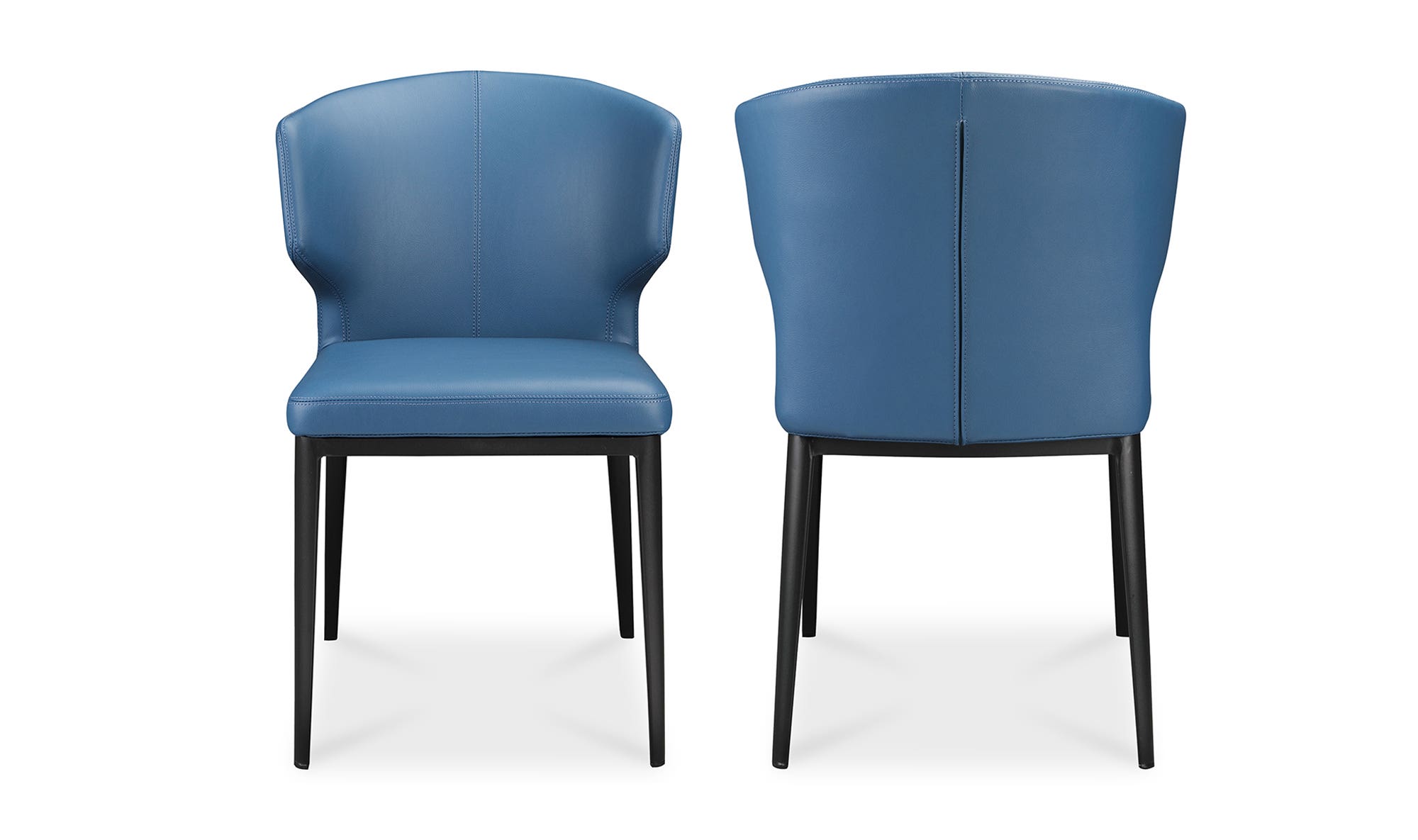 Moe's Delaney Contemporary Dining Chair Set of 2 - Sky Blue