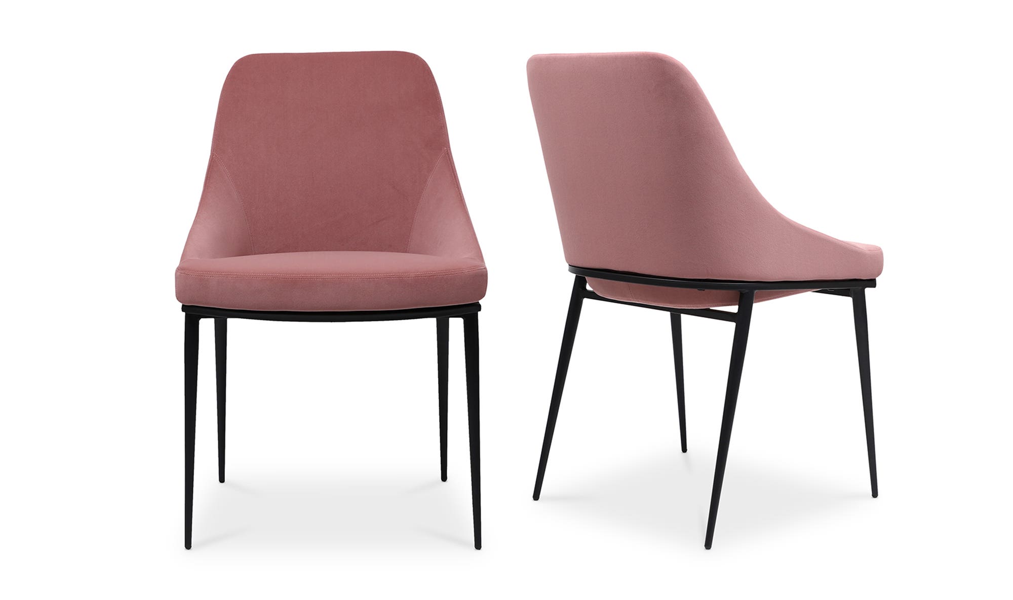 Moe's Sedona Contemporary Dining Chair Set of 2 - Pink