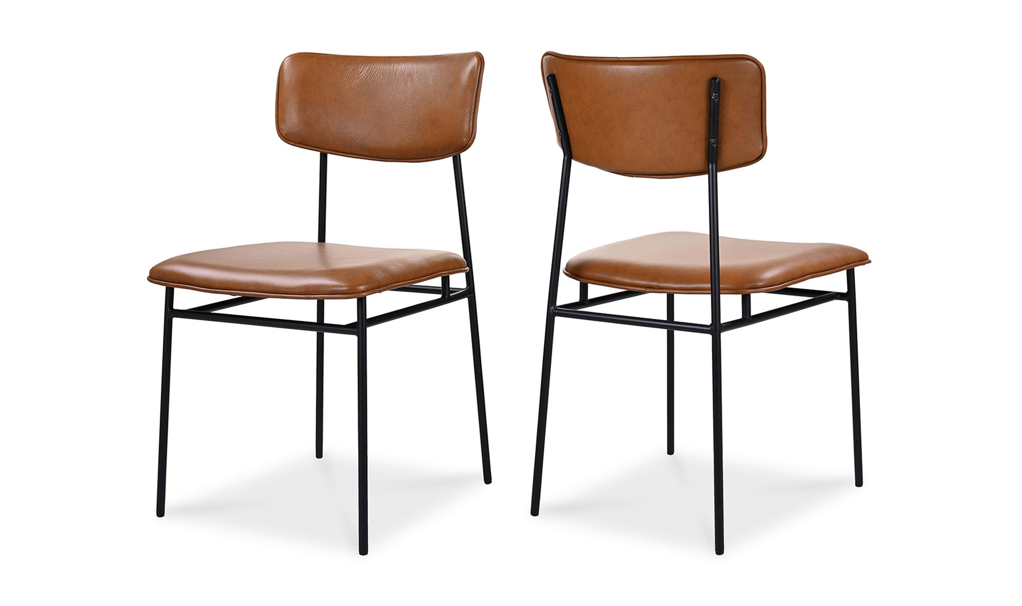 Moe's Sailor Modern Dining Chair Set of 2 - Brown