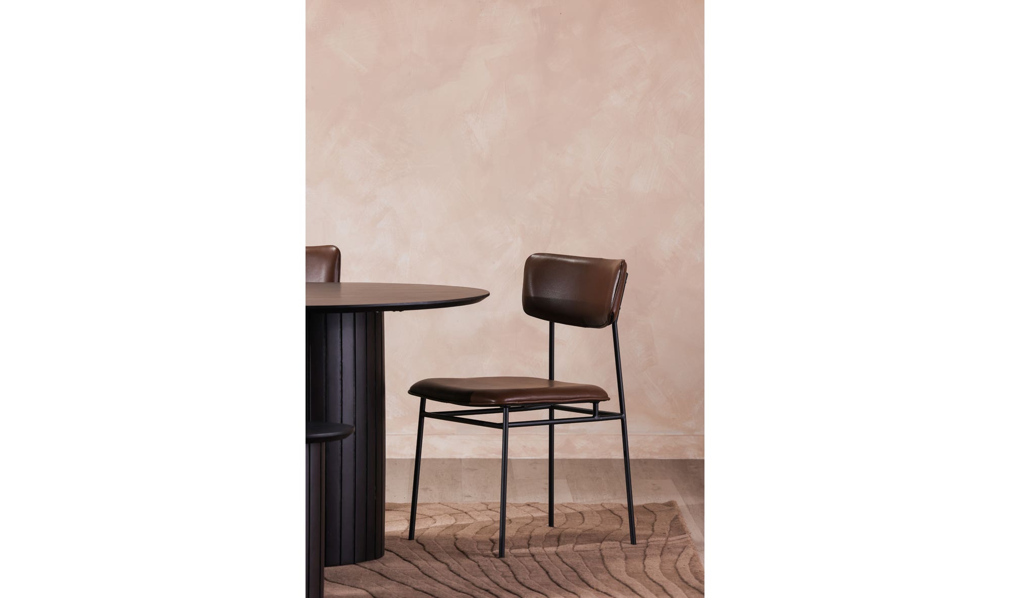 Moe's Sailor Modern Dining Chair Set of 2 - Dark Brown