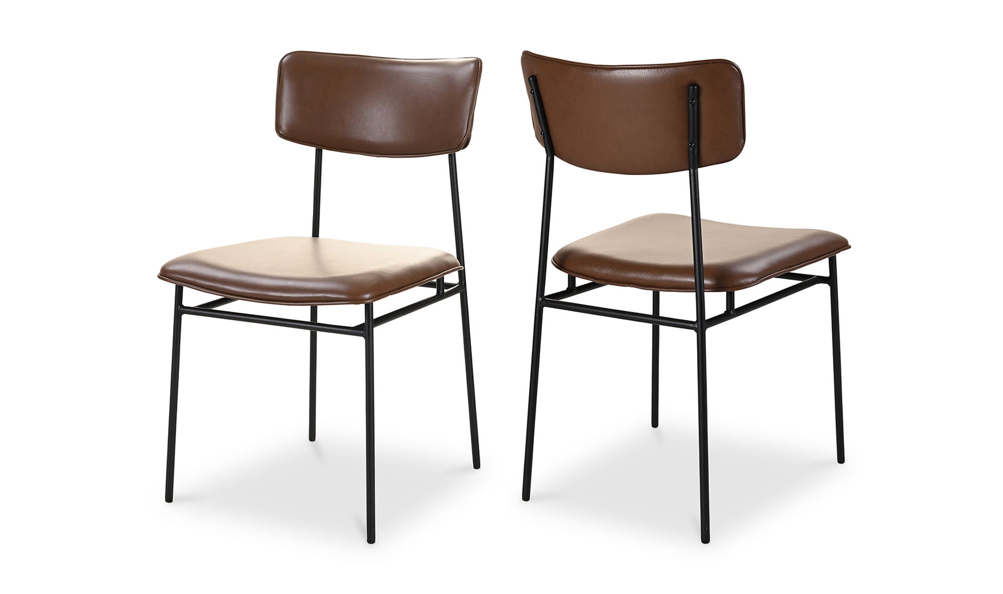 Moe's Sailor Modern Dining Chair Set of 2 - Dark Brown