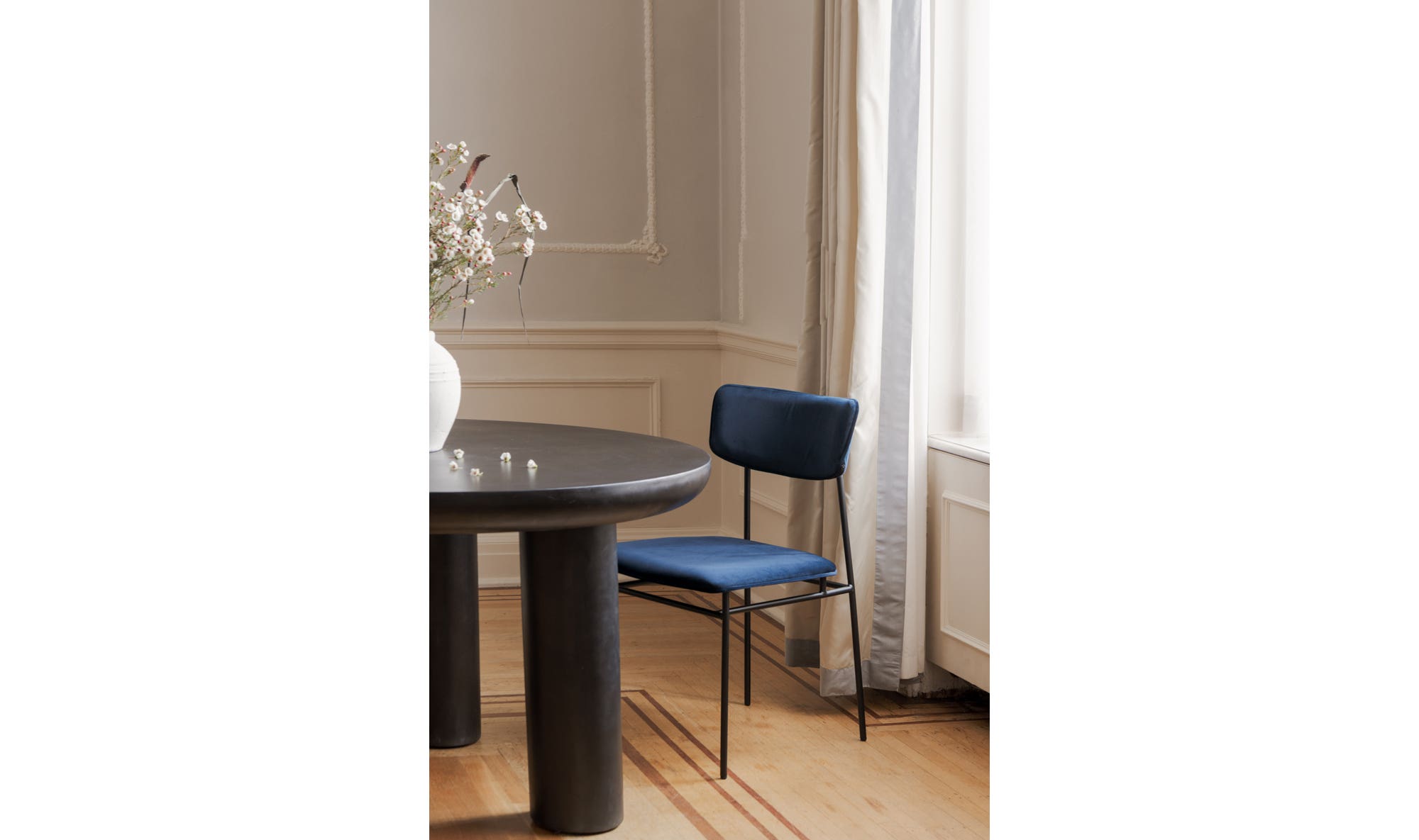 Moe's Sailor Modern Dining Chair Set of 2 - Blue