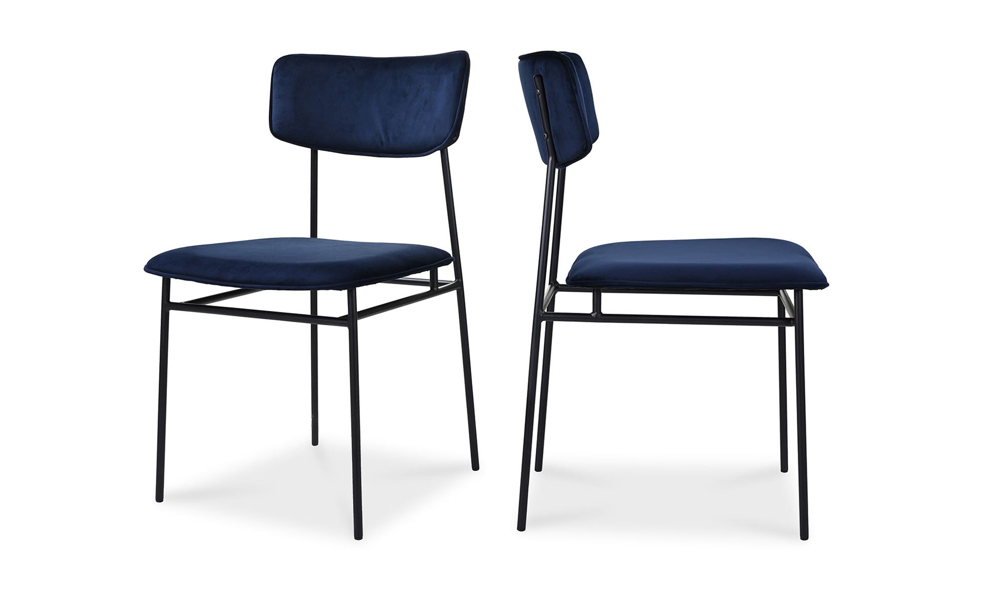 Moe's Sailor Modern Dining Chair Set of 2 - Blue