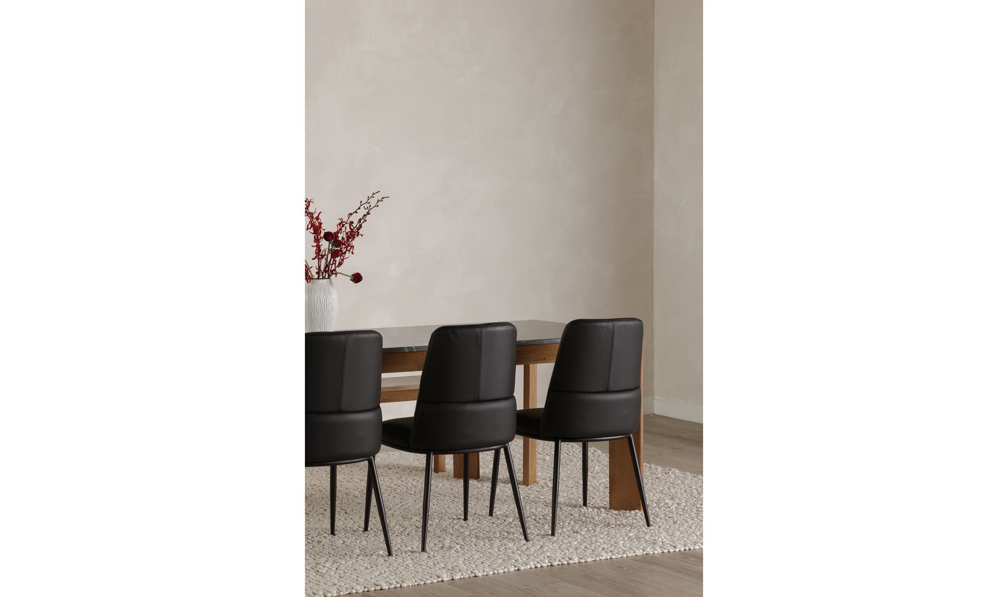 Moe's Douglas Contemporary Dining Chair Set of 2 - Black