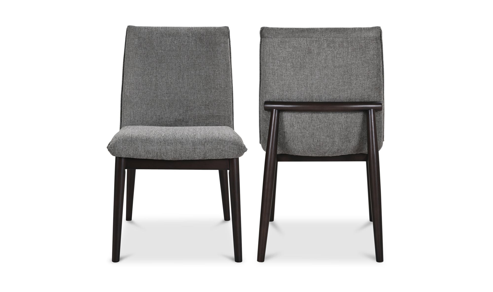 Moe's Charlie Modern Dining Chair Set of 2 - Dark Gray