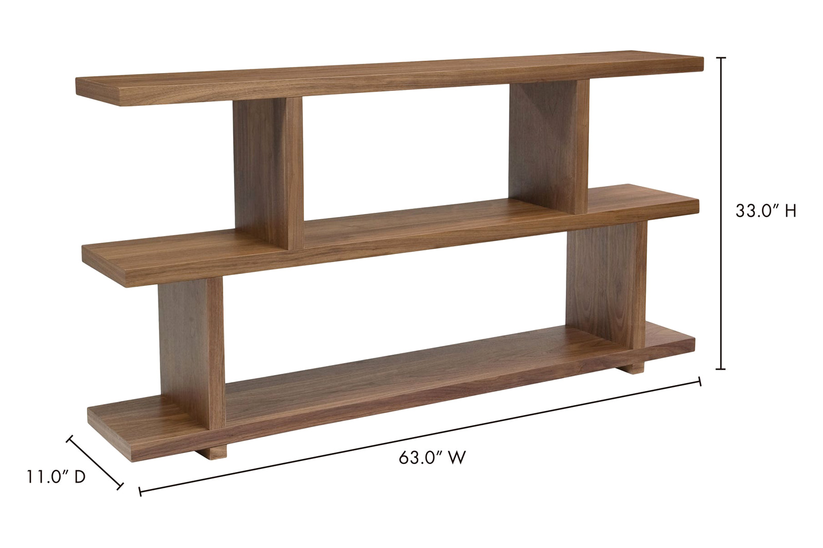 Moe's Miri Mid-Century Modern Small Shelf - Brown