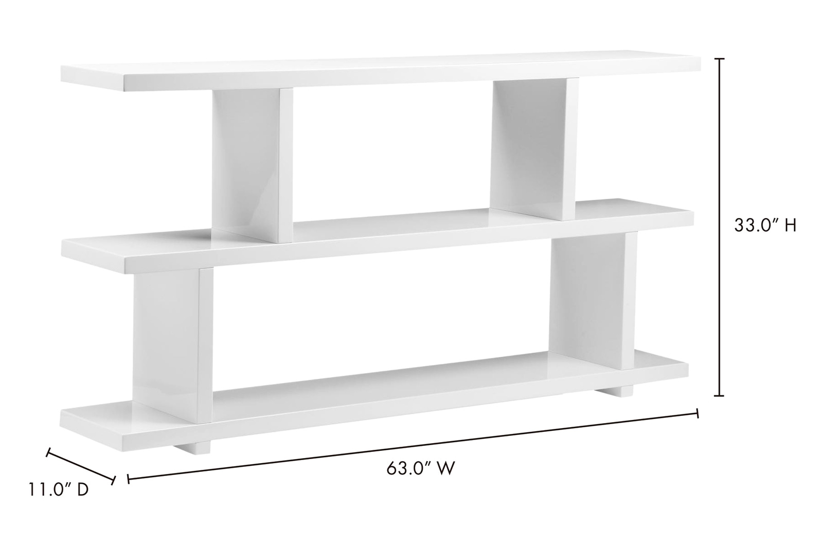 Moe's Miri Mid-Century Modern Large Small - White