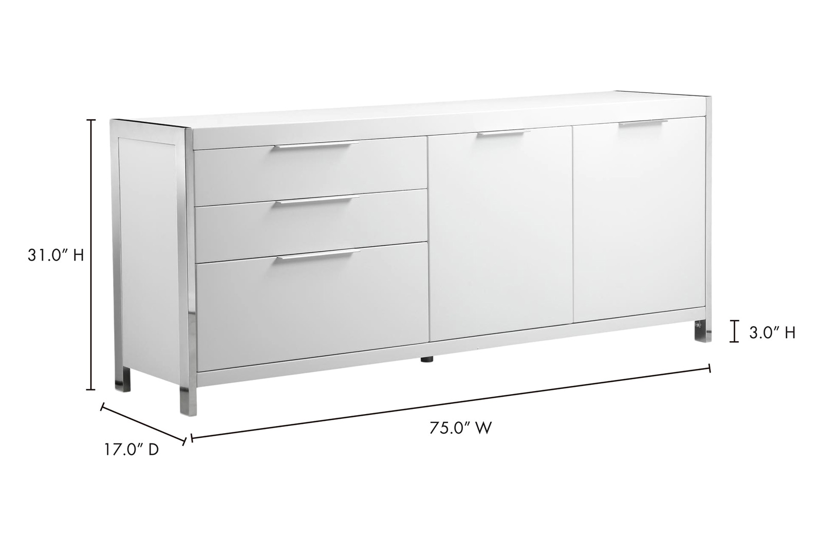 Moe's - Neo Sideboard in White