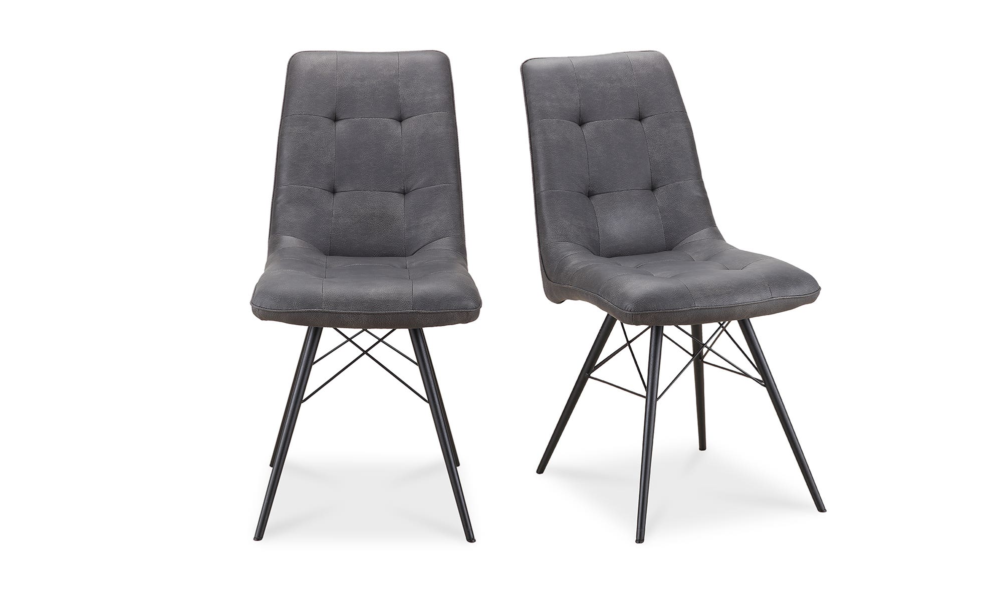 Moe's - Morrison Industrial Side Chair Set of 2 in Gray