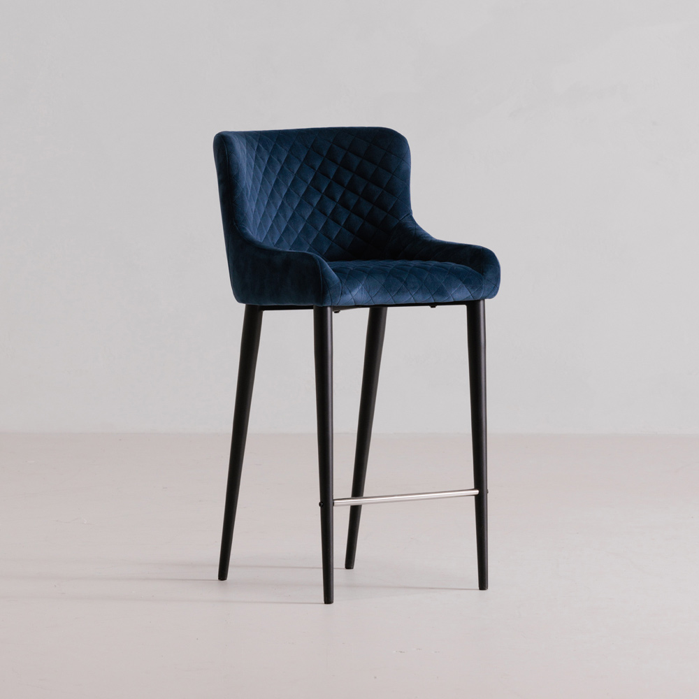 Moe's Etta Contemporary Counter Stool - Navy Blue