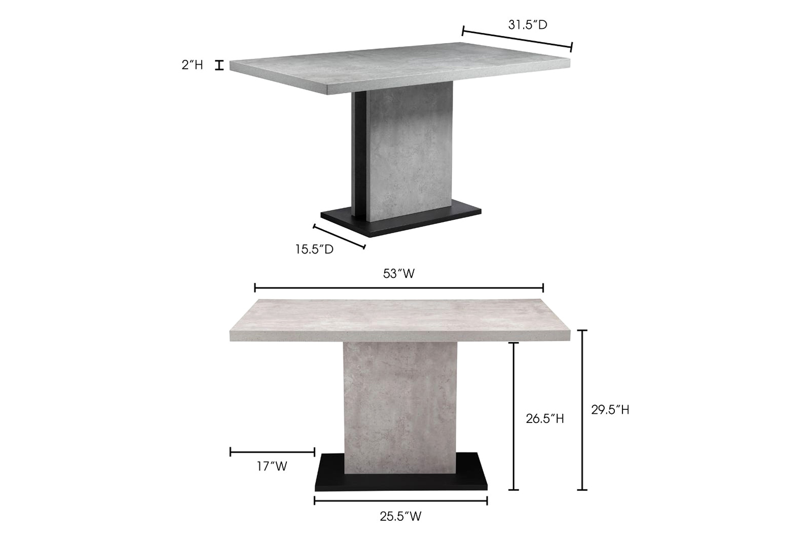 Moe's - Hanlon Dining Table in Gray