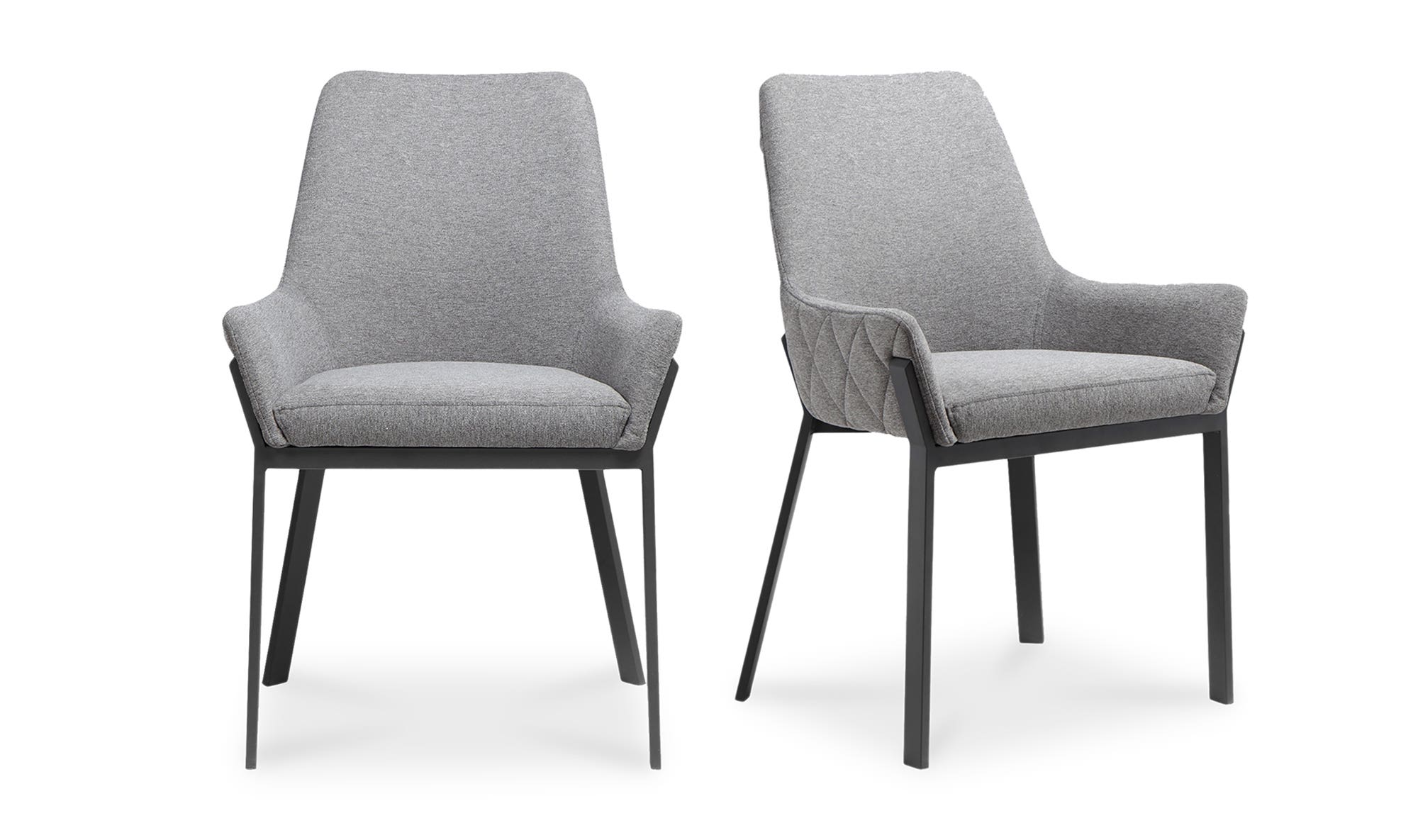 Moe's - Lloyd Contemporary Dining Chair Set of 2 in Dark Gray