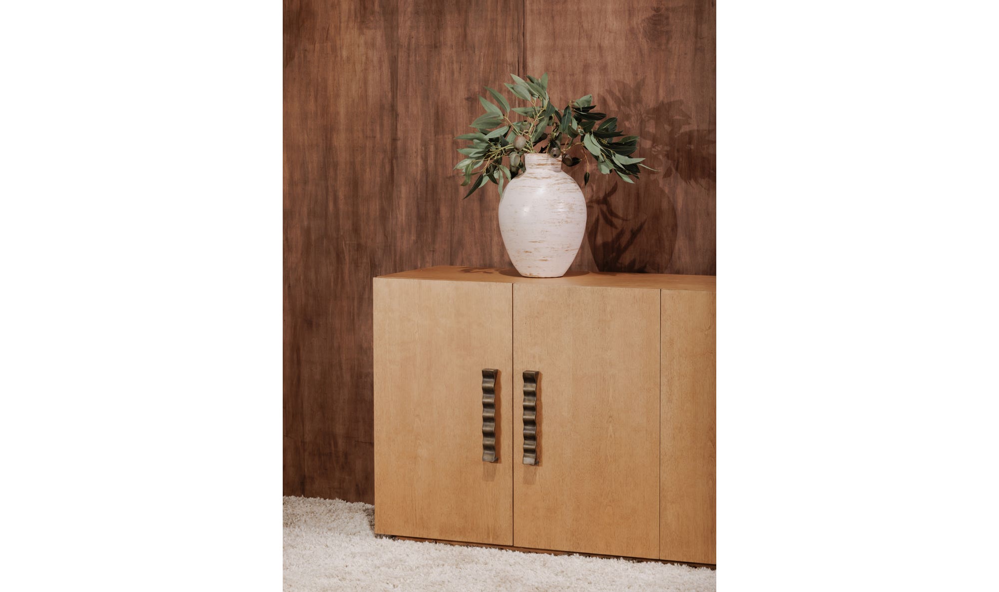 Moe's - Cara Mid-Century Modern Sideboard in Natural