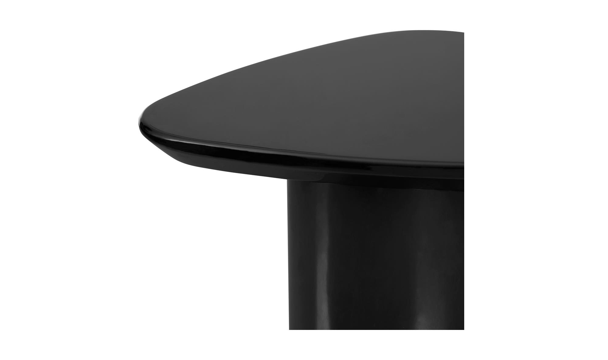 Moe's Eden Modern Triangular Accent Table - Black Lacquer