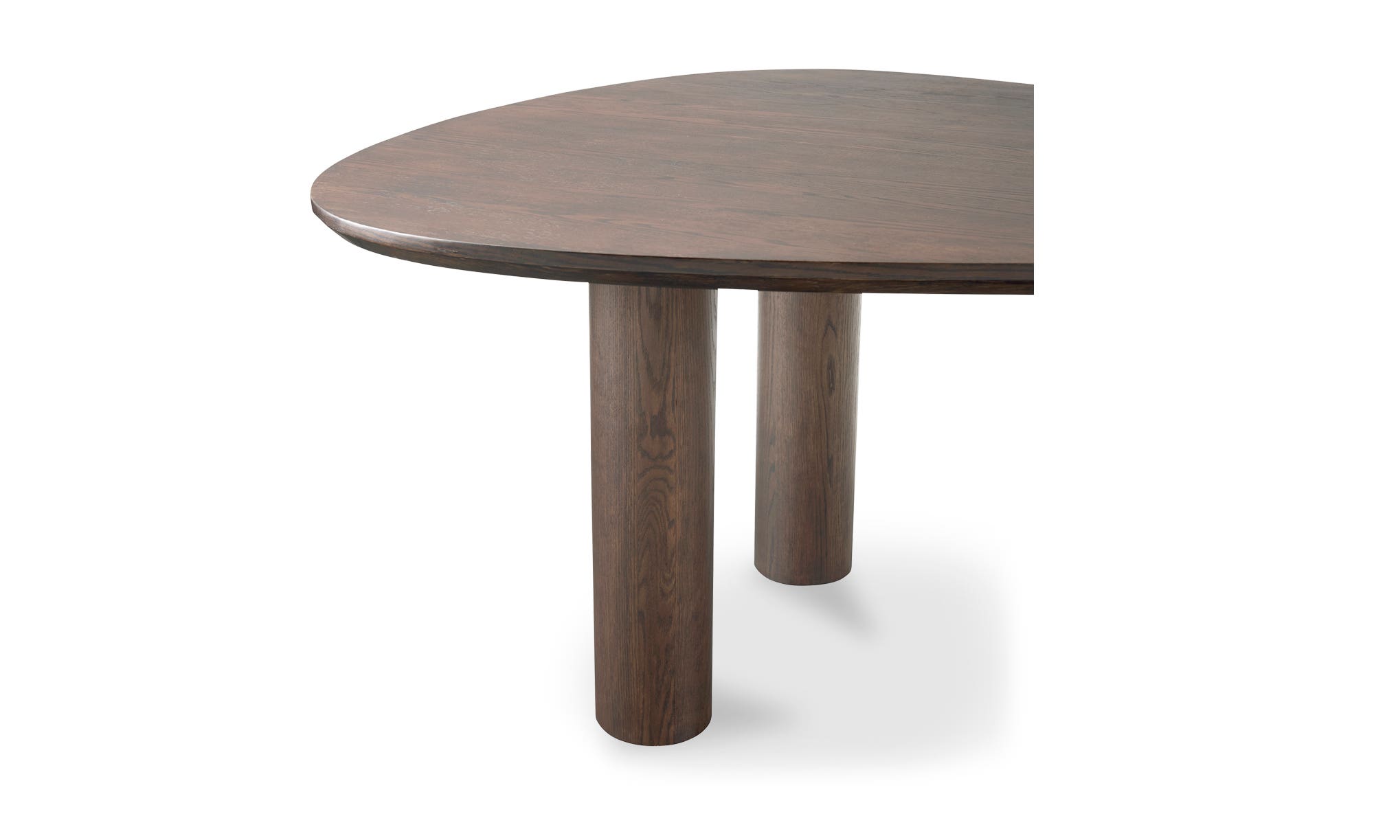 Moe's Finley Contemporary Triangular Dining Table - Smoked