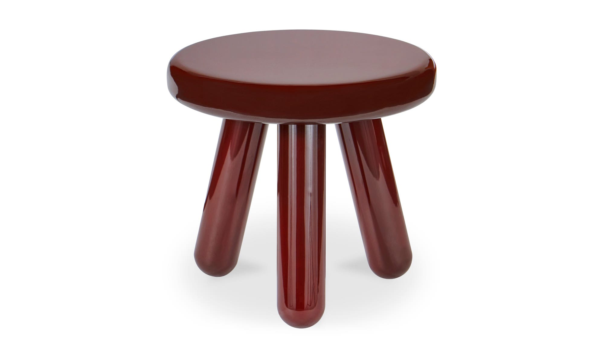 Moe's Joy Contemporary Accent Table - Deep Red Lacquer