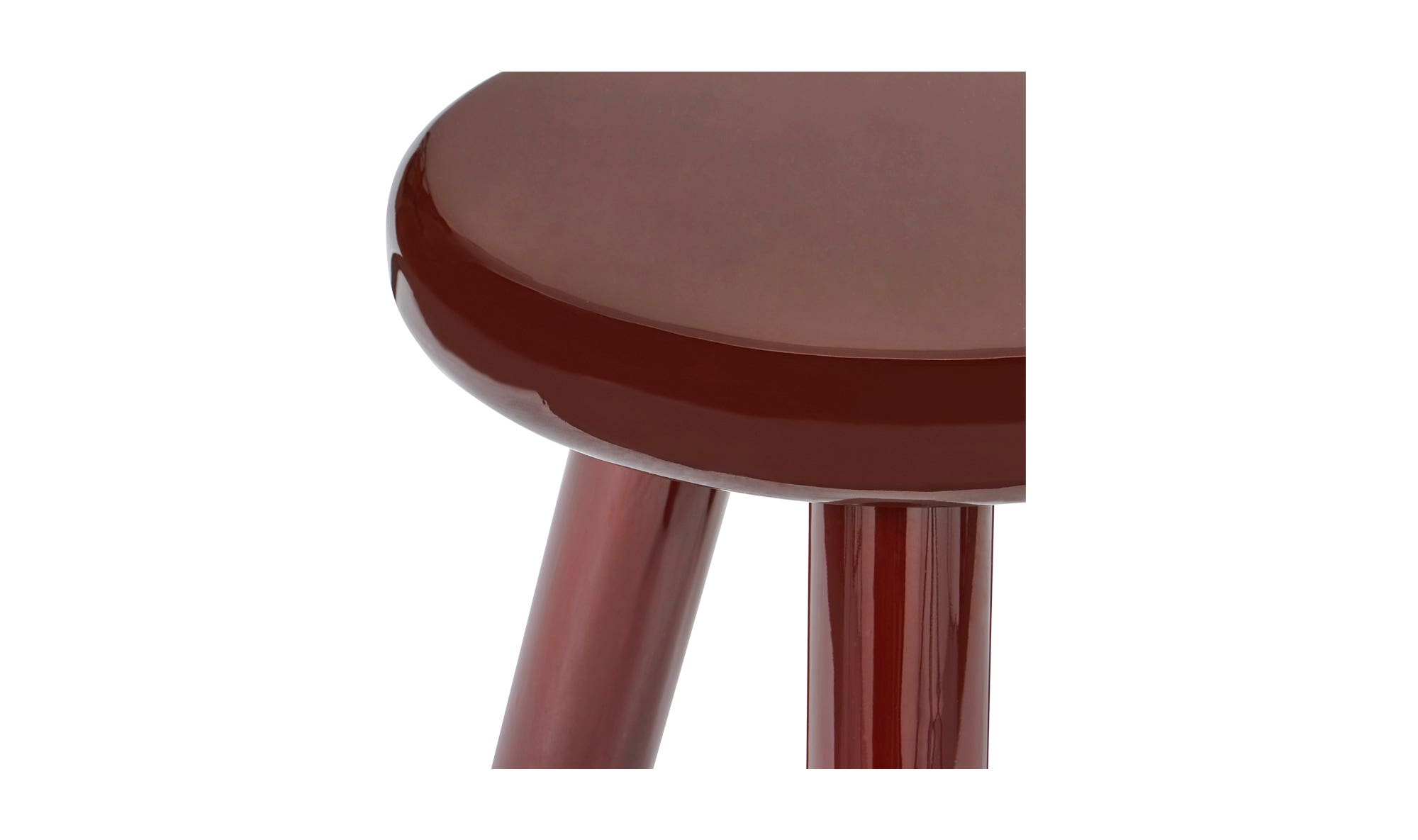 Moe's Joy Contemporary Accent Table - Deep Red Lacquer