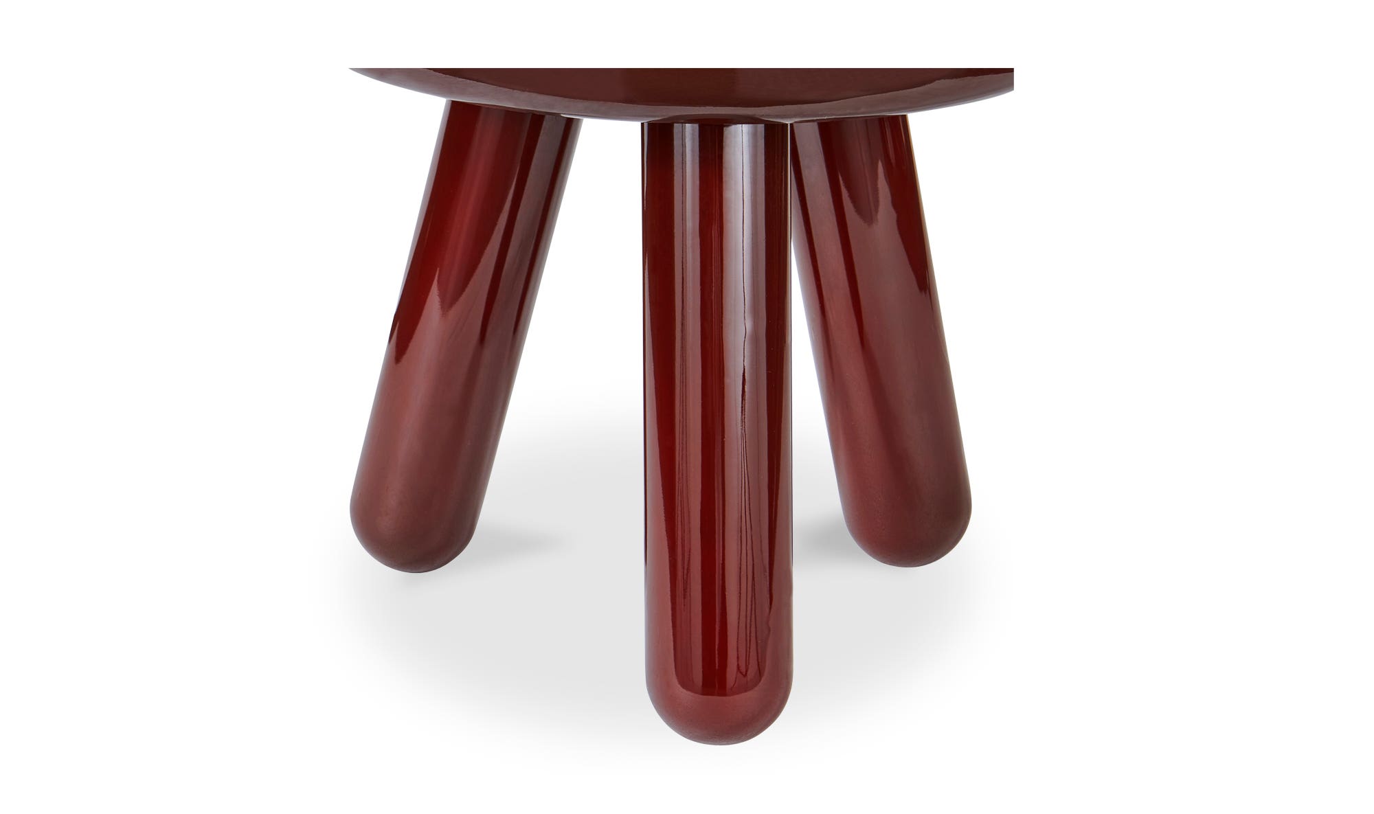 Moe's Joy Contemporary Accent Table - Deep Red Lacquer