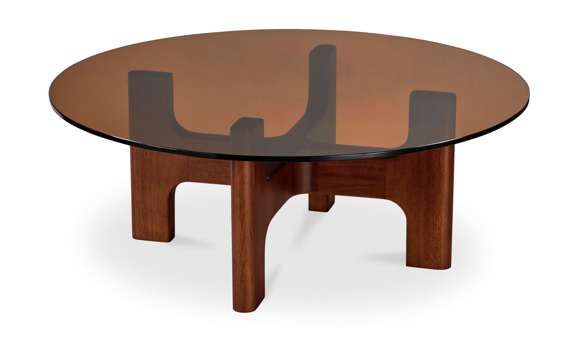 Moe's - Luke Contemporary Round Coffee Table in Amber