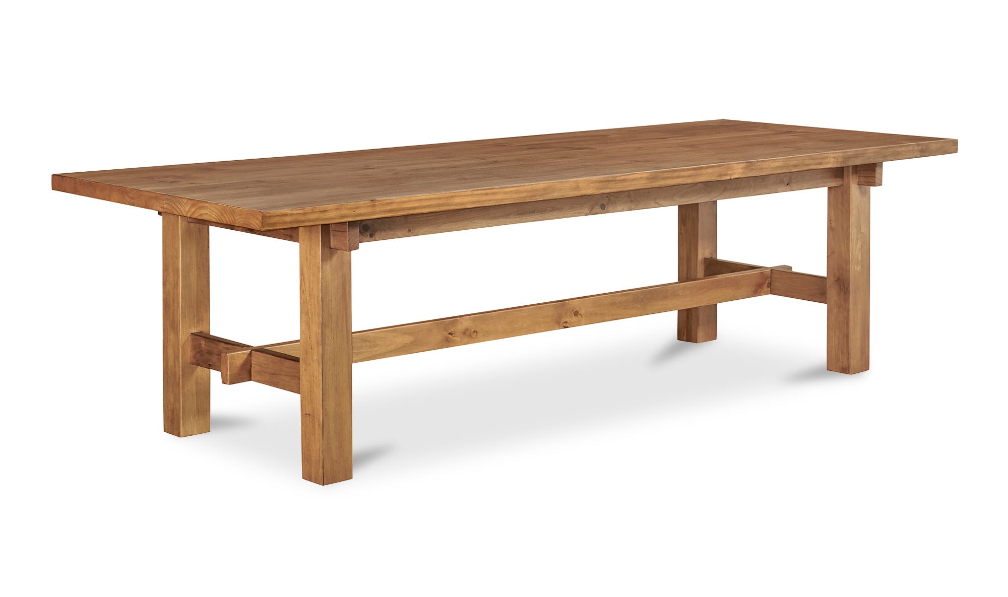 Moe's Mikoshi Rustic Rectangular Dining Table - Vintage Brown, Large