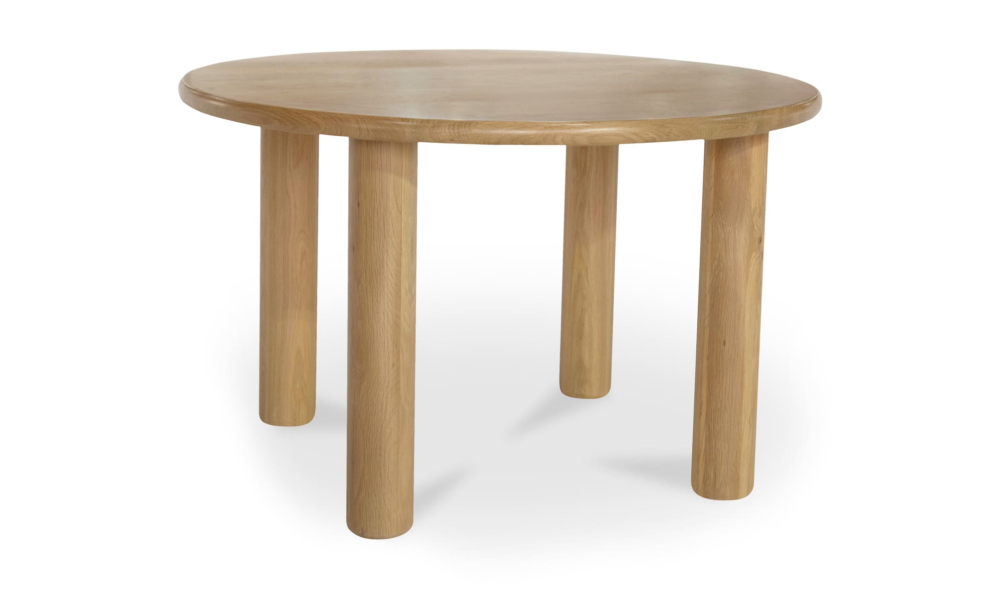 Moe's Milo Contemporary Round Dining Table - Oak, Small