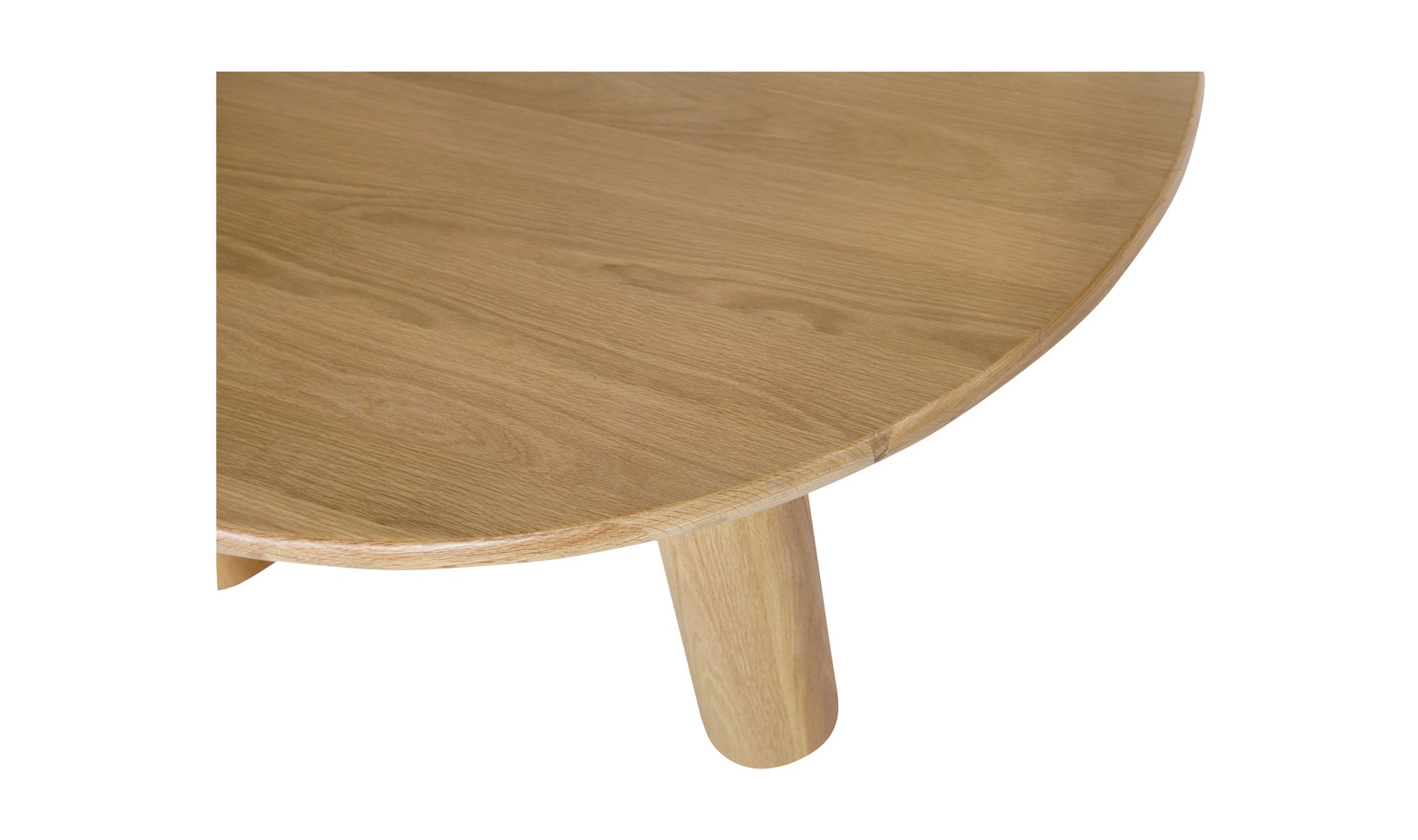 Moe's Milo Contemporary Round Dining Table - Oak, Small