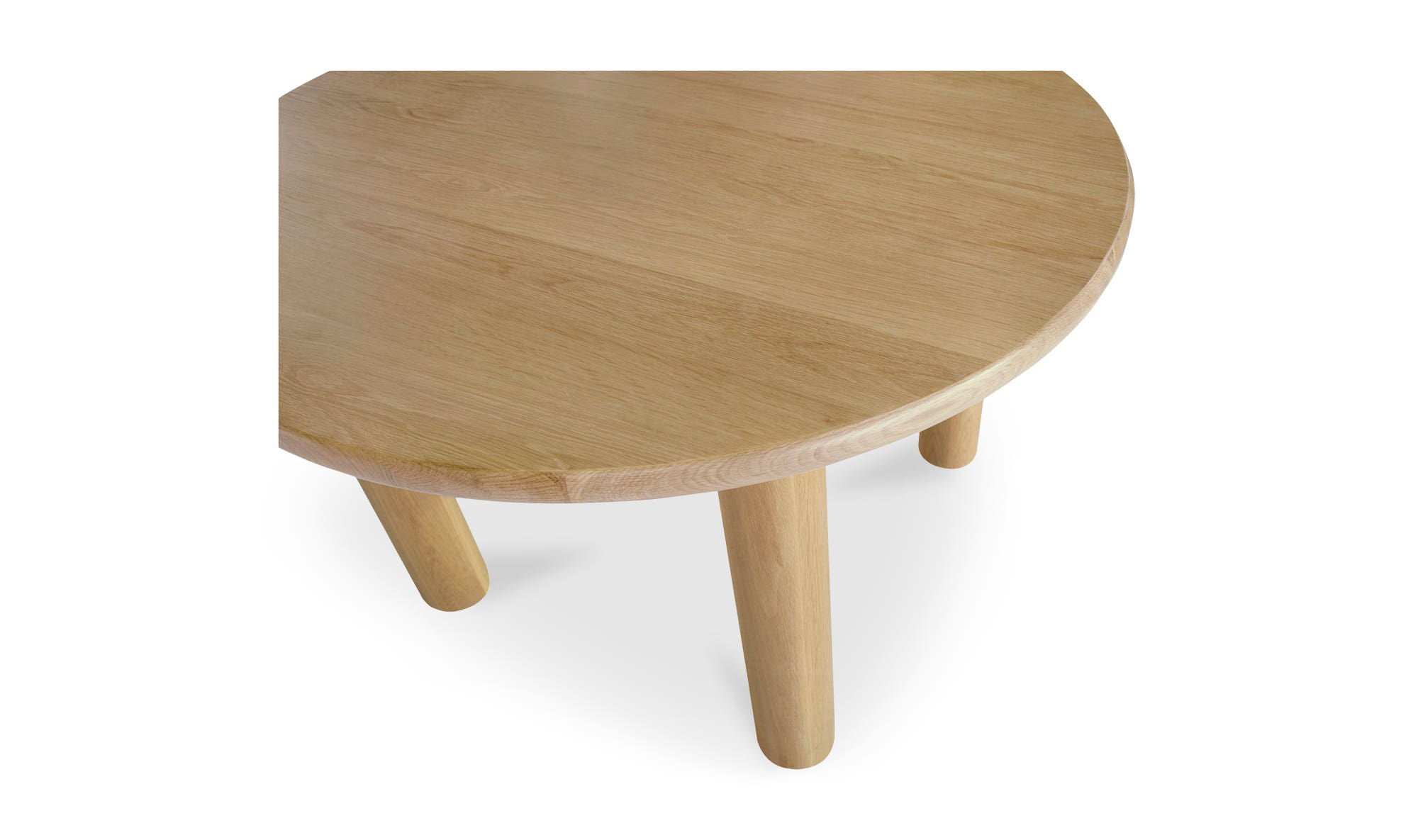 Moe's Milo Contemporary Round Dining Table - Oak, Small