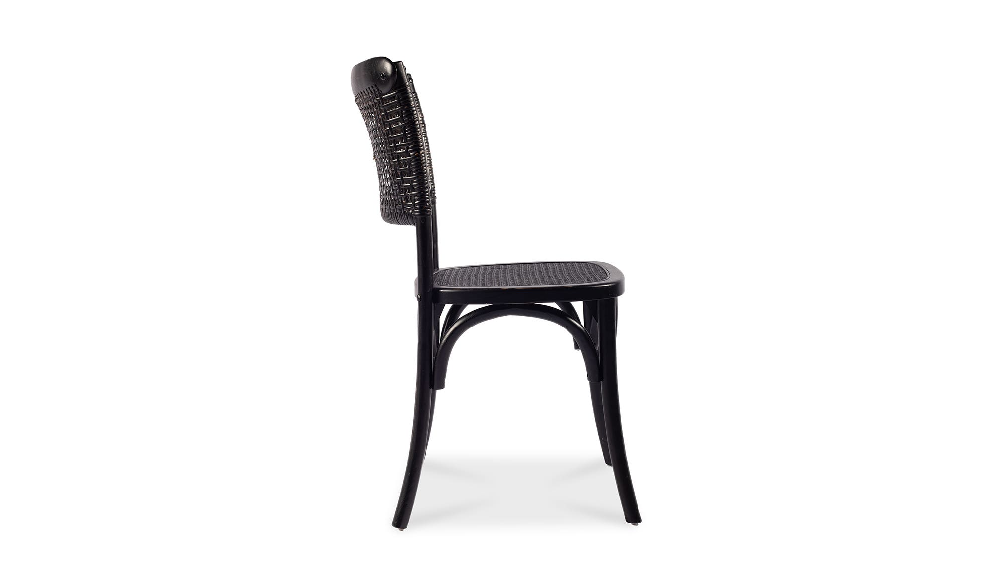 Moe's Churchill Rustic Dining Chair Set of 2 - Black