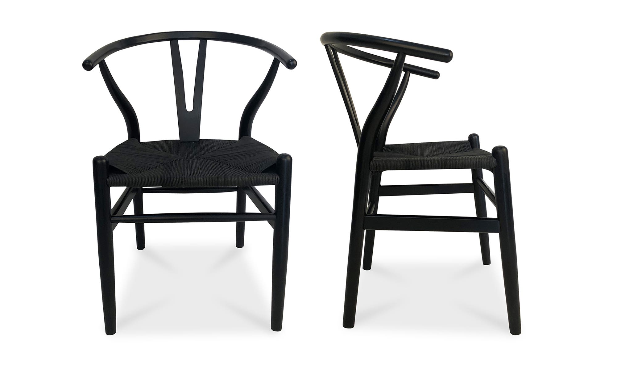 Moe's Ventana Scandinavian Dining Chair Set of 2 - Black