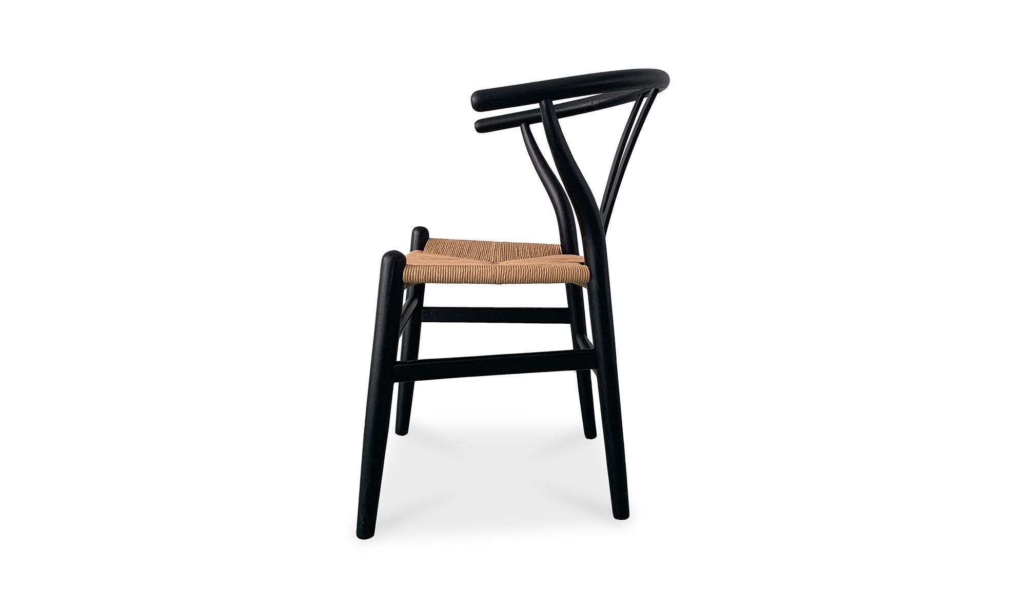 Moe's Ventana Scandinavian Dining Chair Set of 2 - Black and Natural