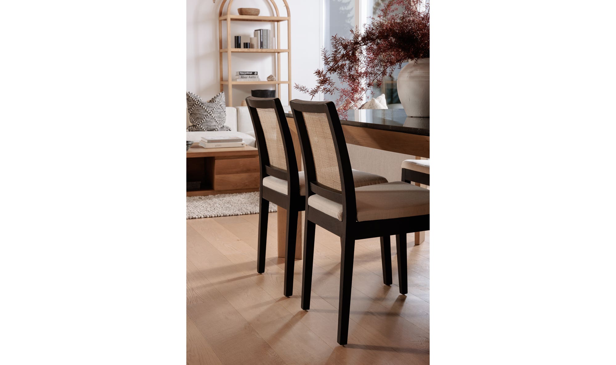 Moe's Orville Contemporary Dining Chair Set of 2 - Black