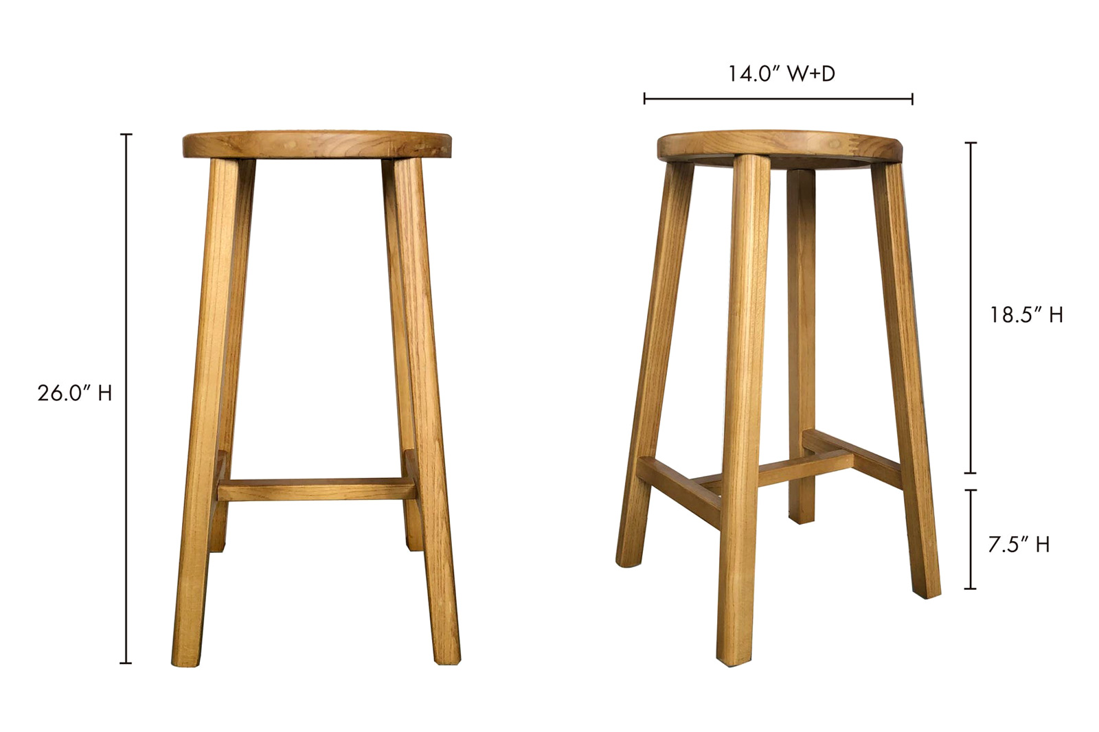 Moe's Mcguire Counter Stool - Natural