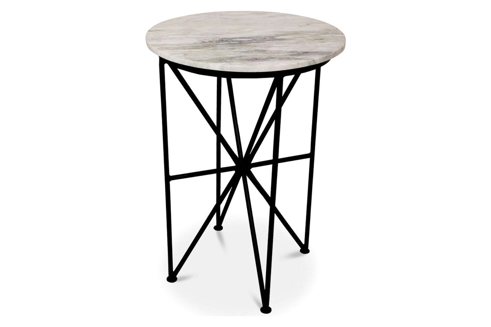 Moe's - Quadrant Marble Accent Table in White