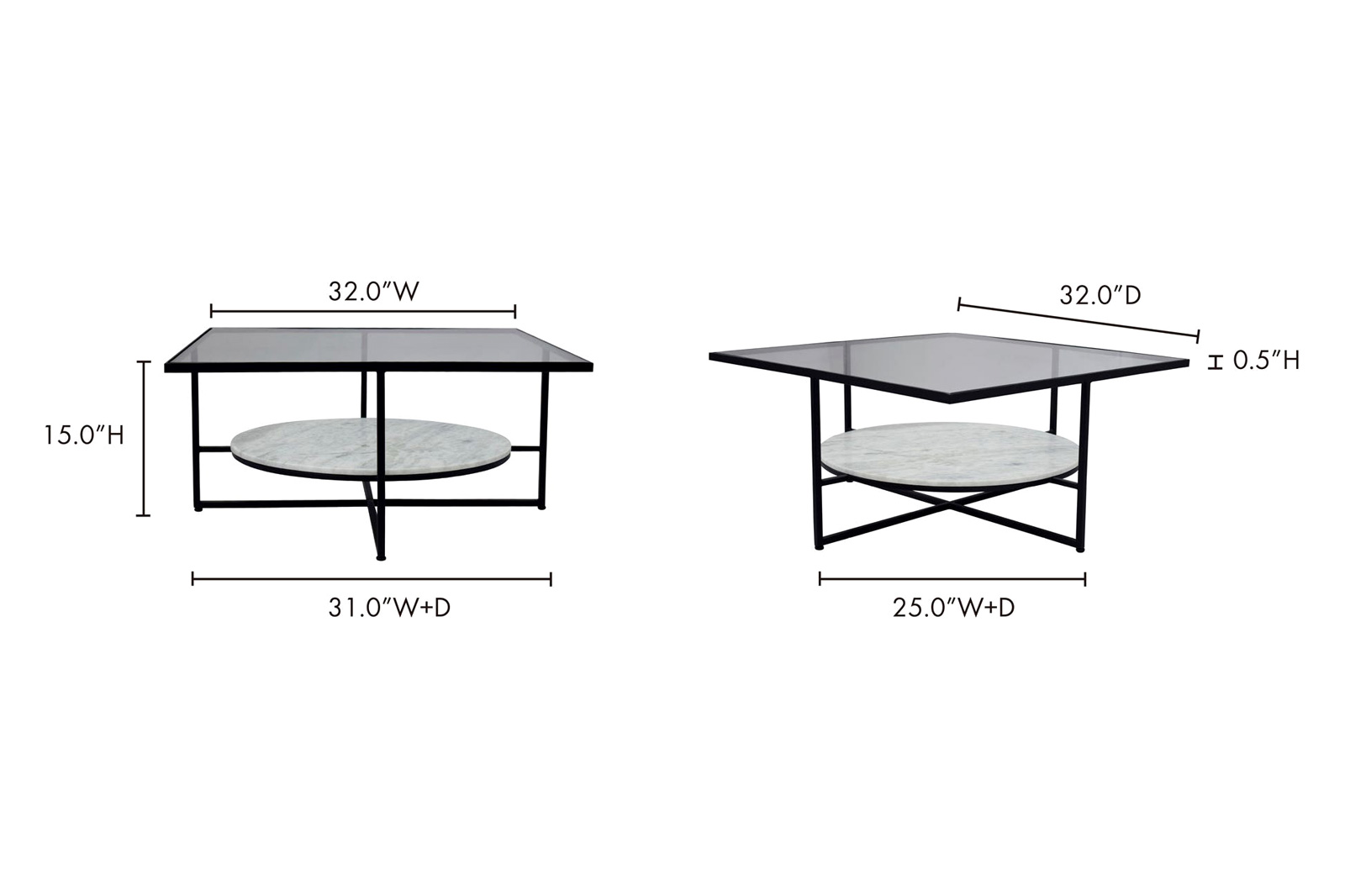 Moe's - Lova Coffee Table in Clear