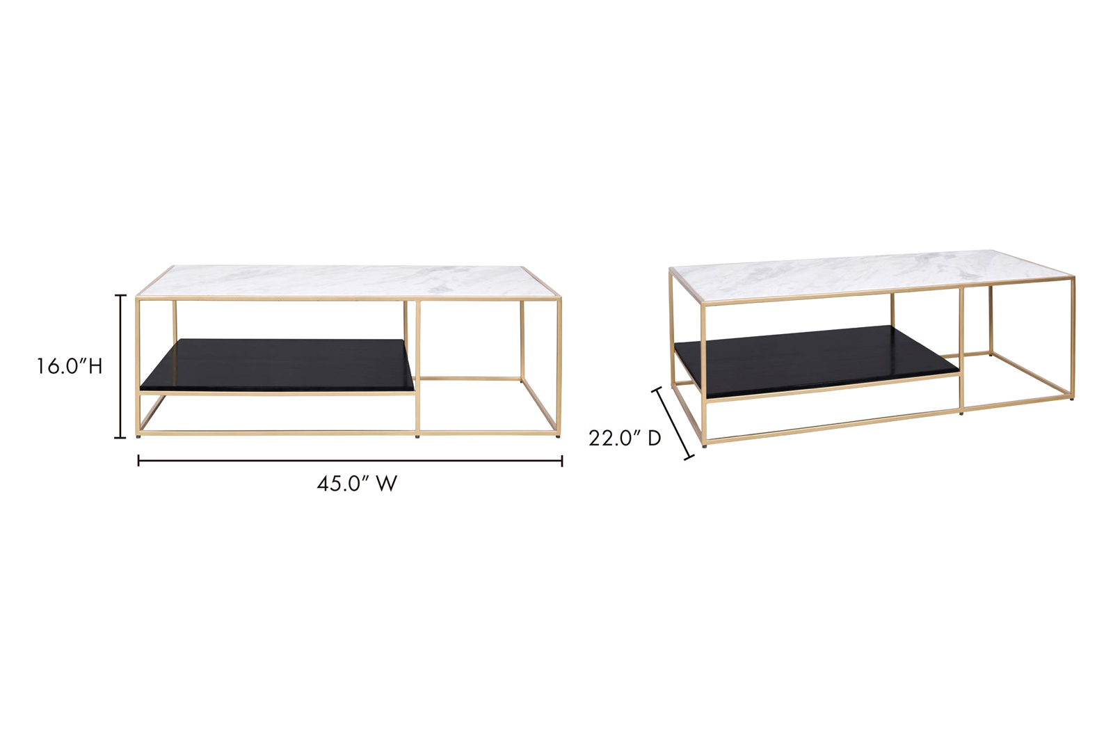 Moe's - Mies Coffee Table in White