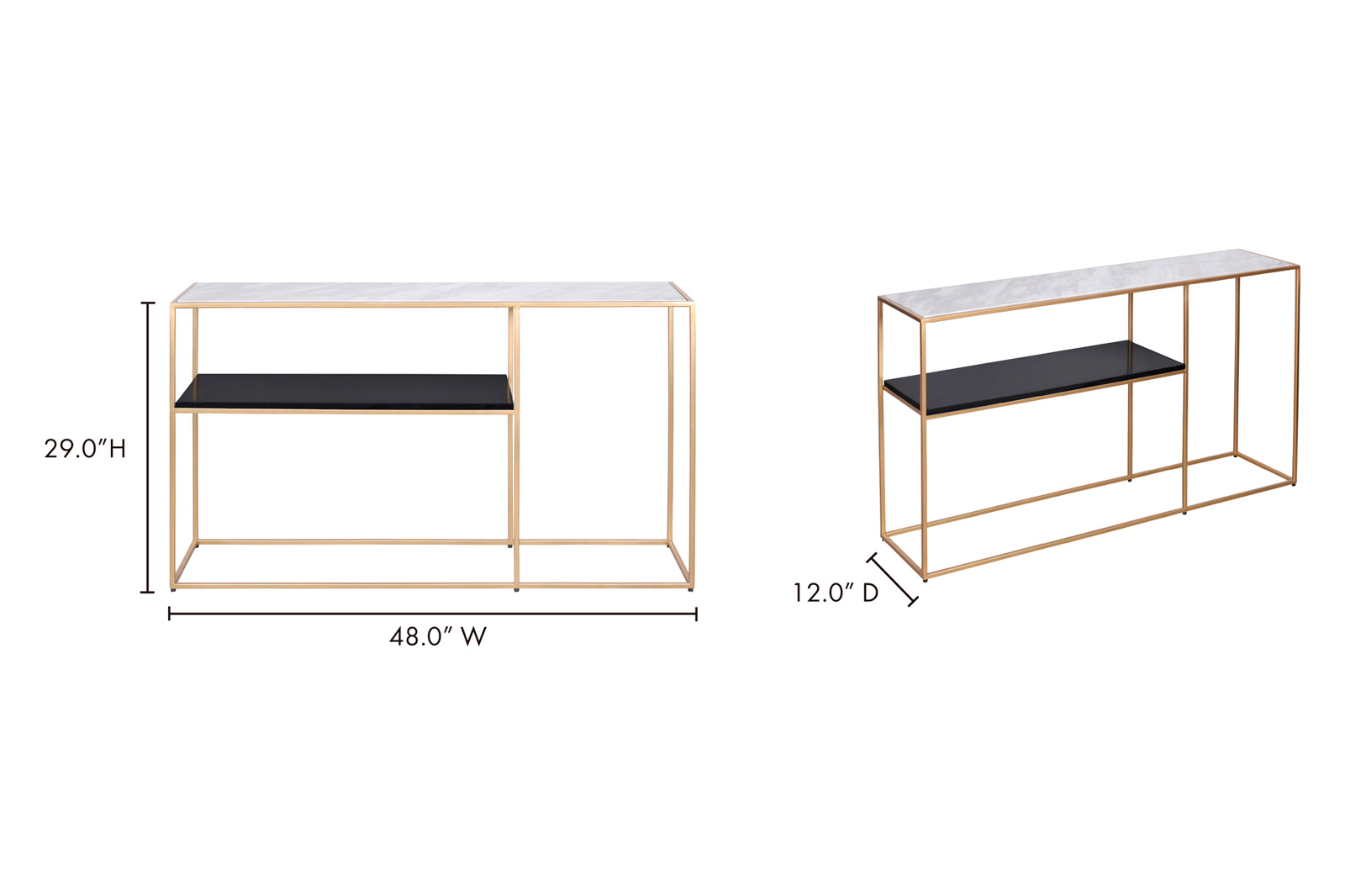 Moe's - Mies Console Table in Yellow