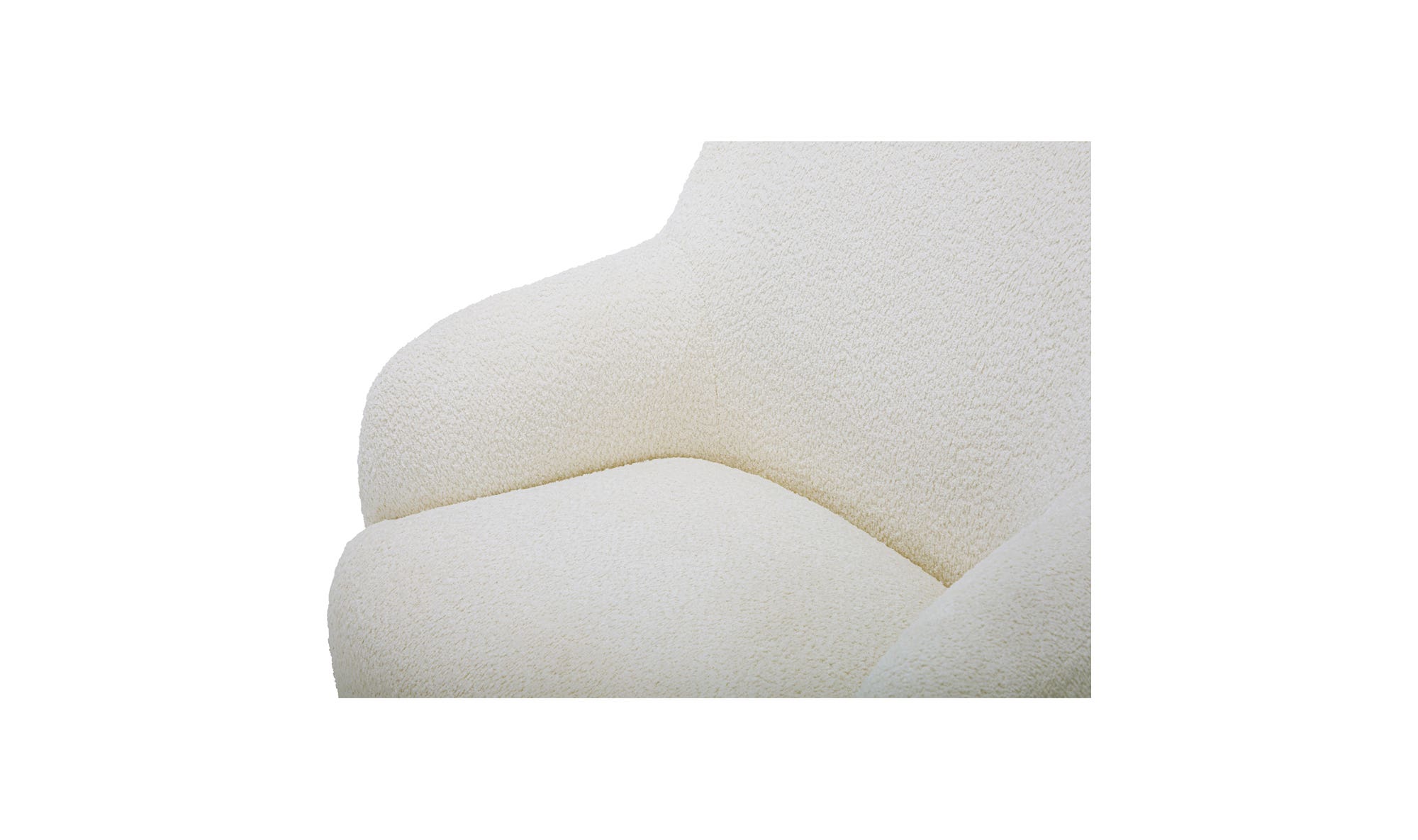 Moe's Stevie Contemporary Lounge Chair - Cream