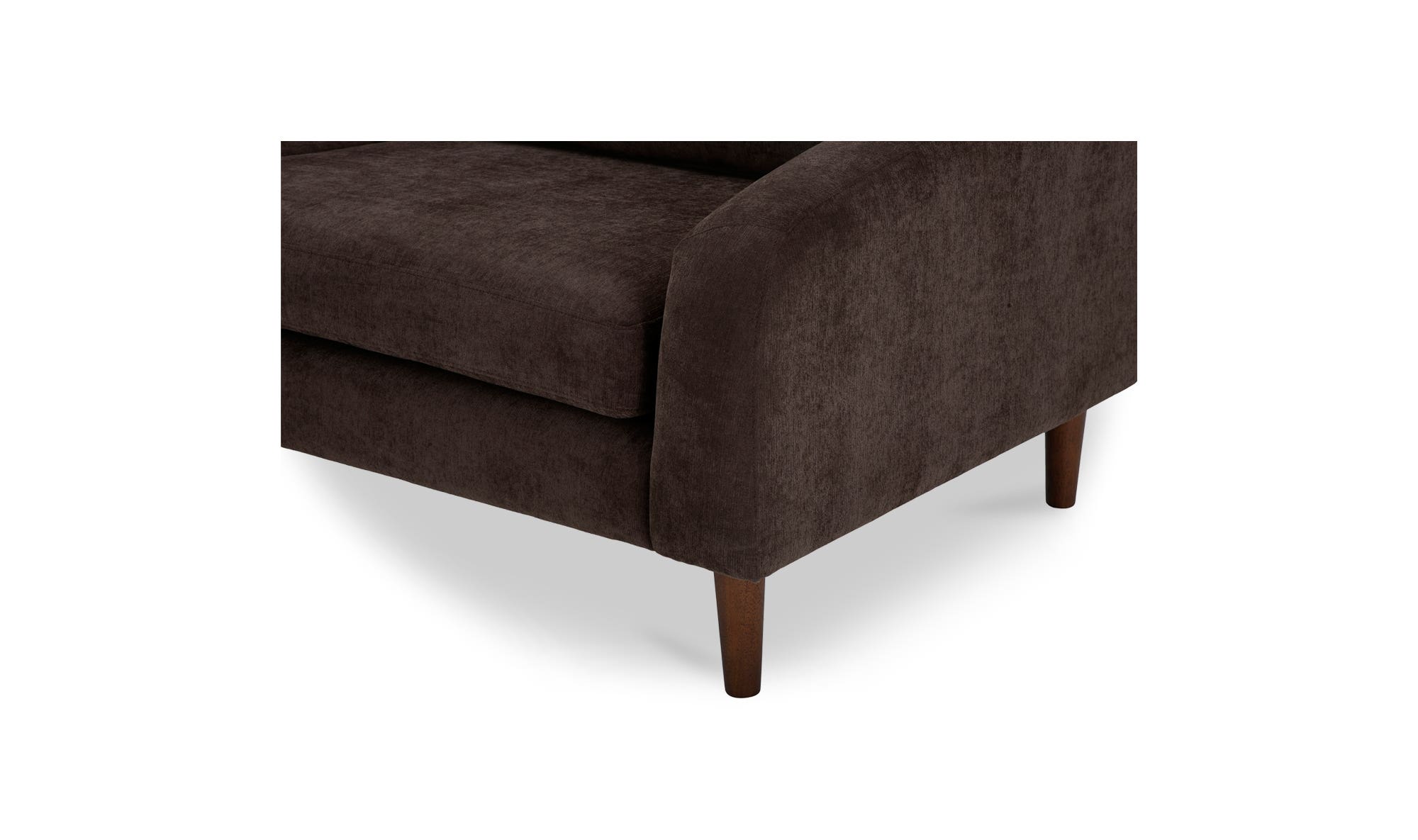 Moe's Quinn Contemporary Sofa - Dark Brown