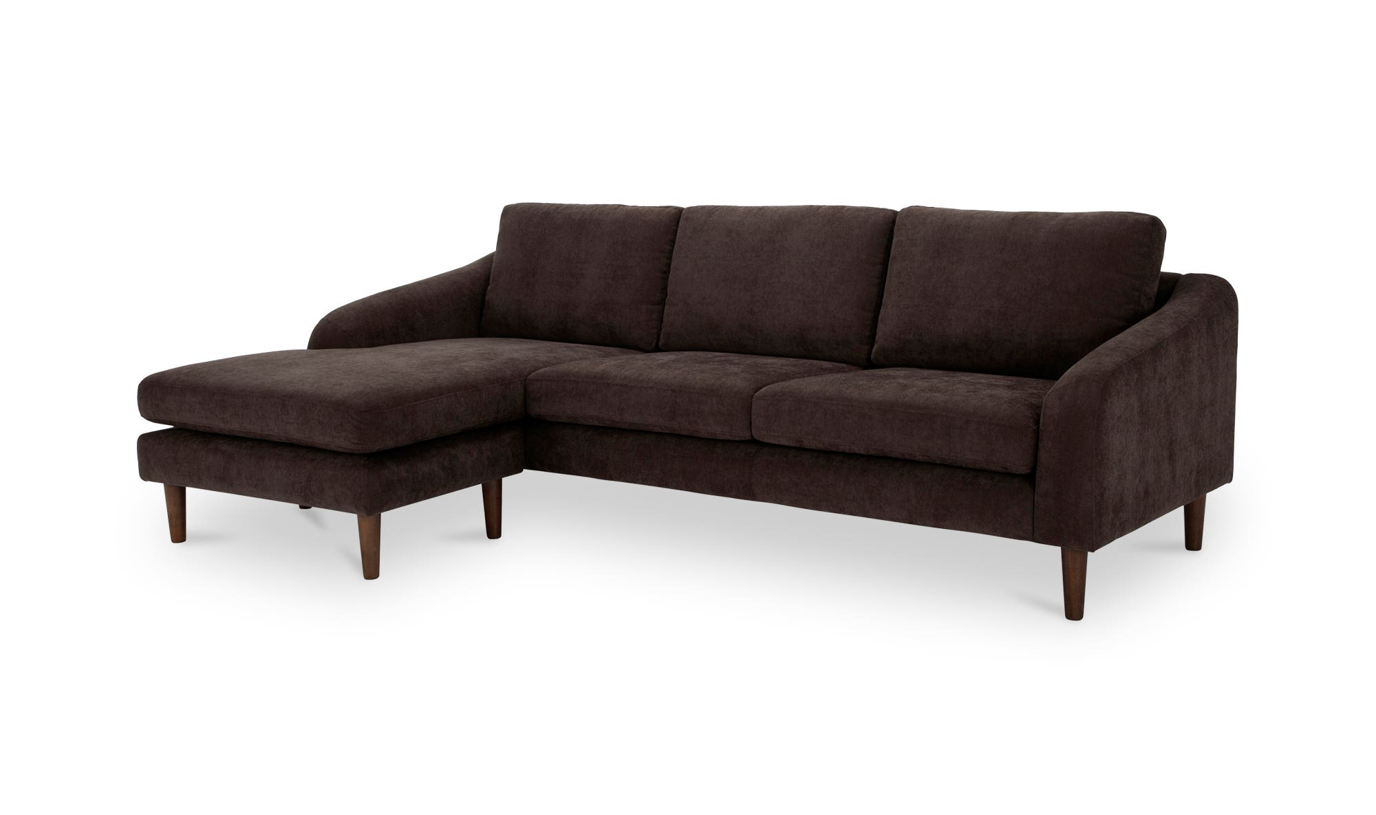 Moe's Quinn Modern Sectional - Dark Brown